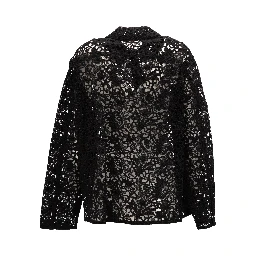 Black Floral Lace Shirt