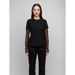 Black Cotton Long Sleeve T-Shirt