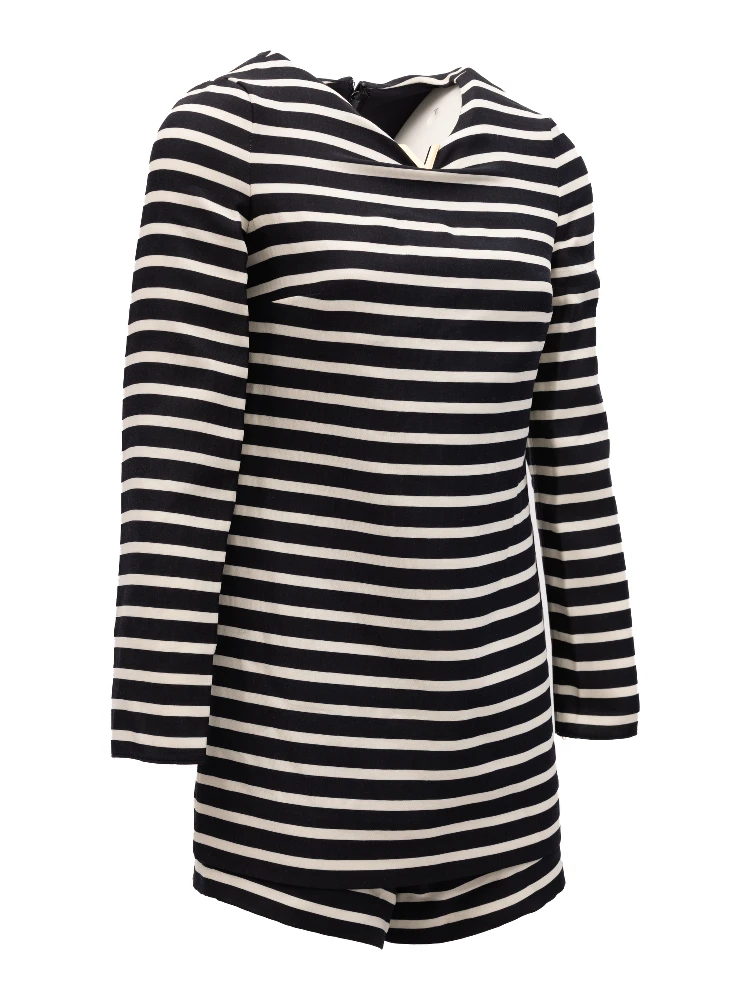 Black and White Striped Romper alternative