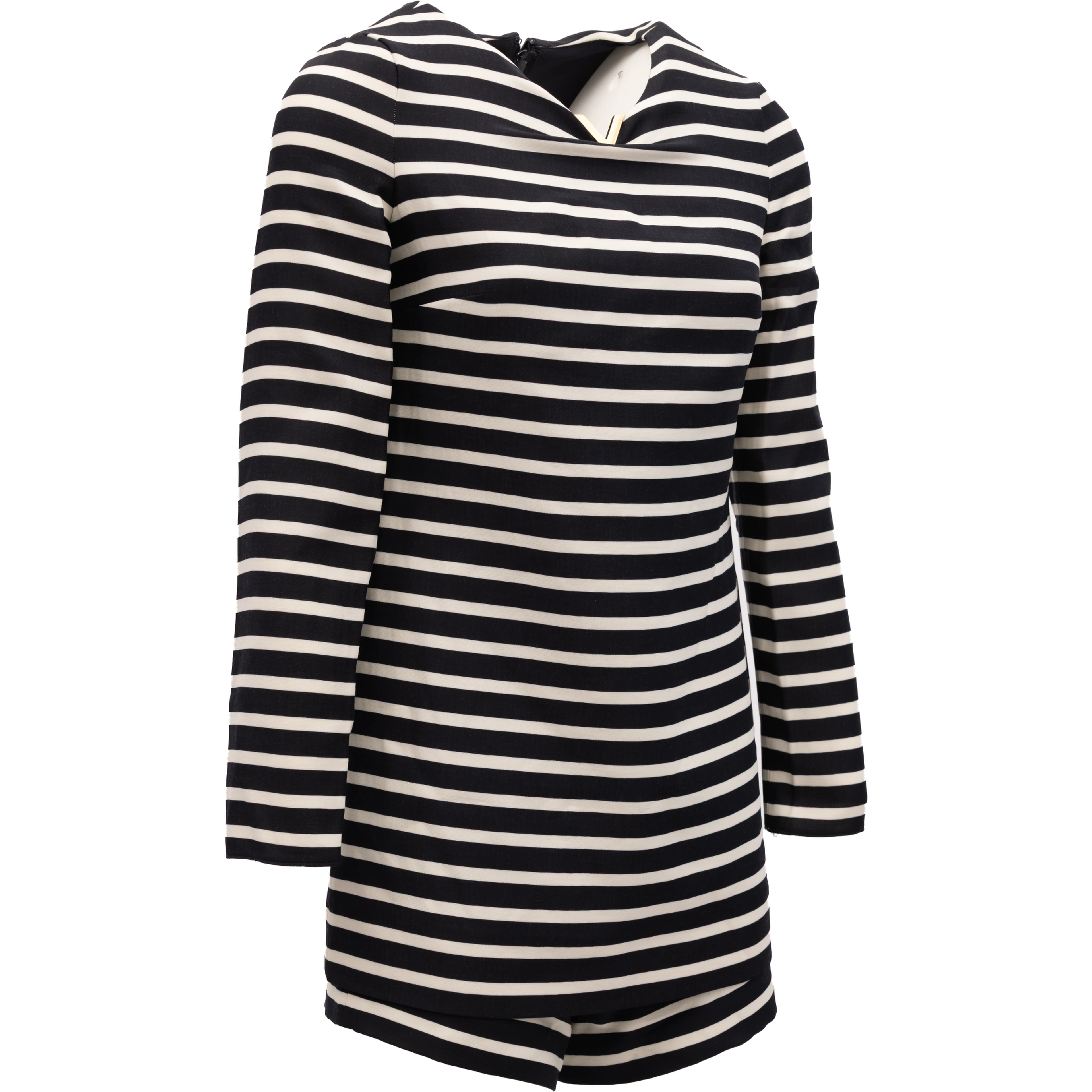 Black and White Striped Romper