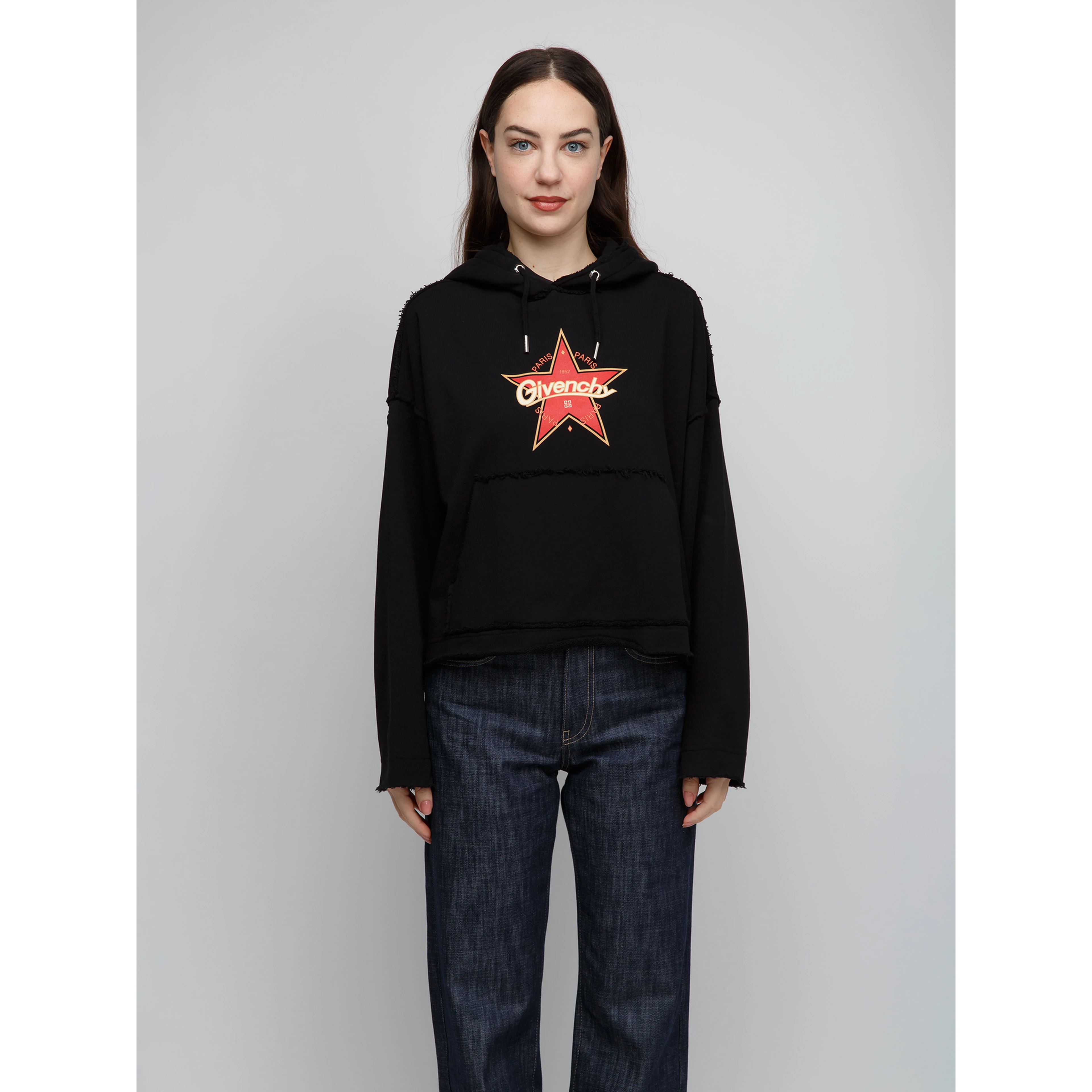Black Cotton Hoodie