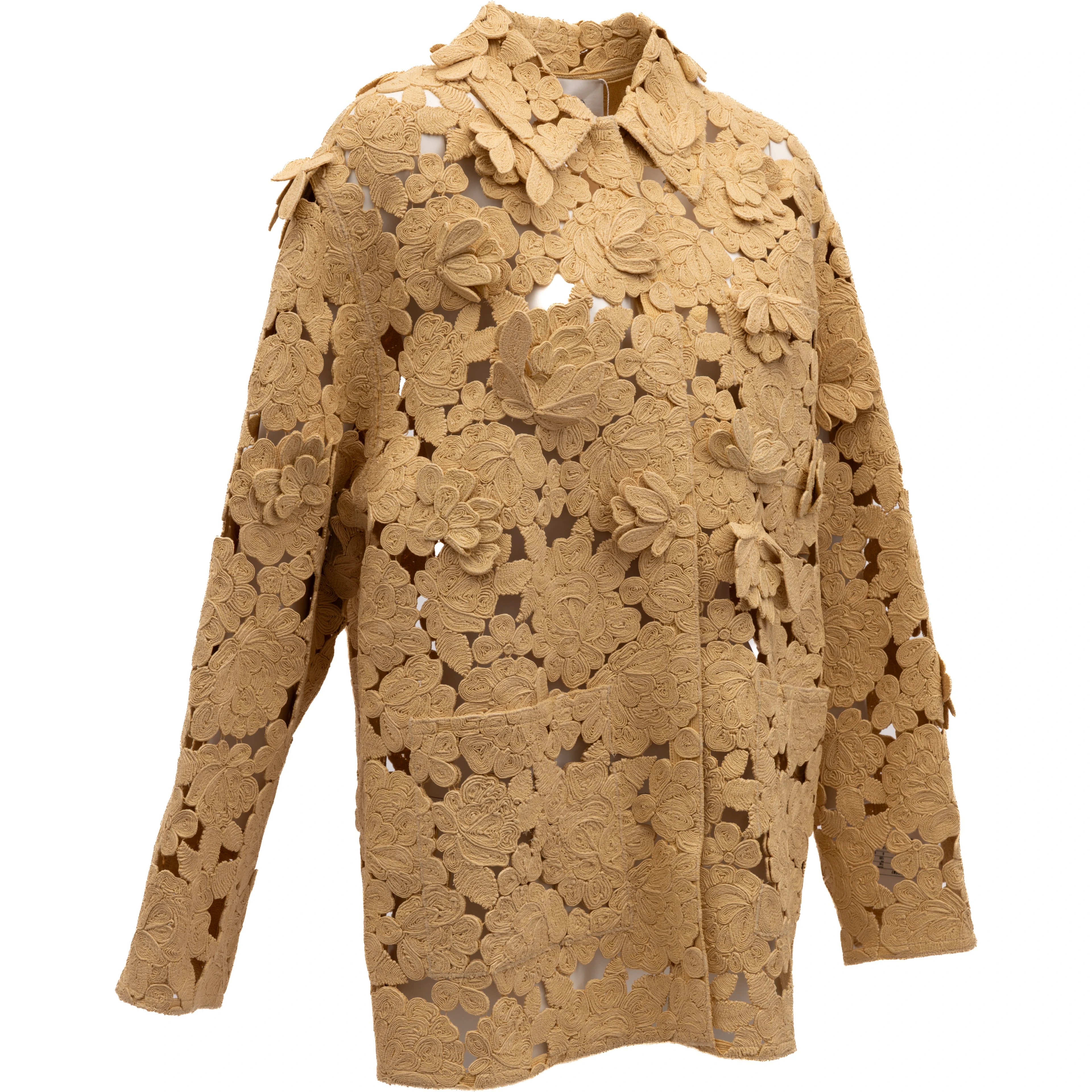 Beige Floral Lace Jacket