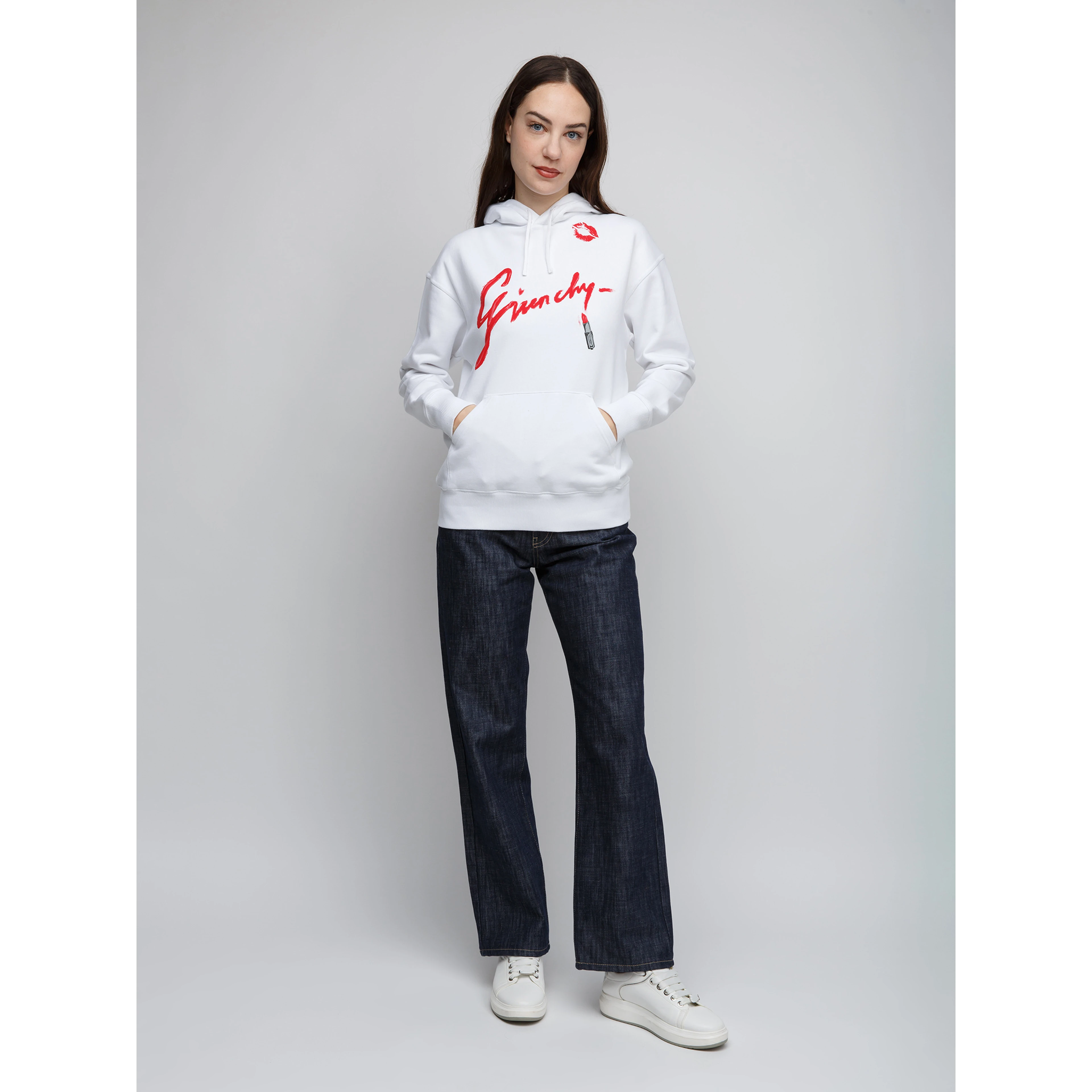 White Cotton Hoodie