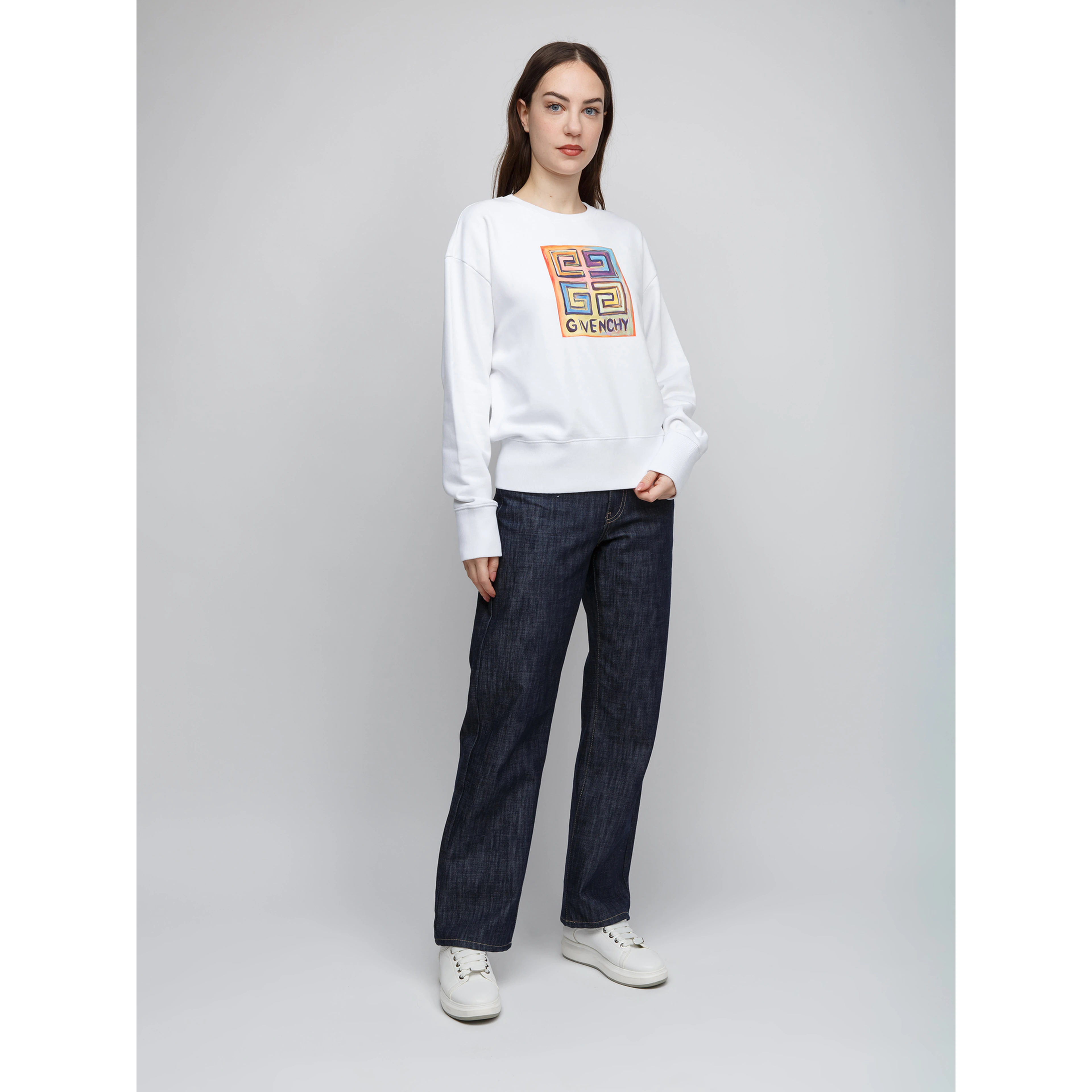 White Cotton Sweatshirt