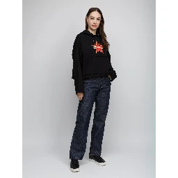 Black Cotton Hoodie