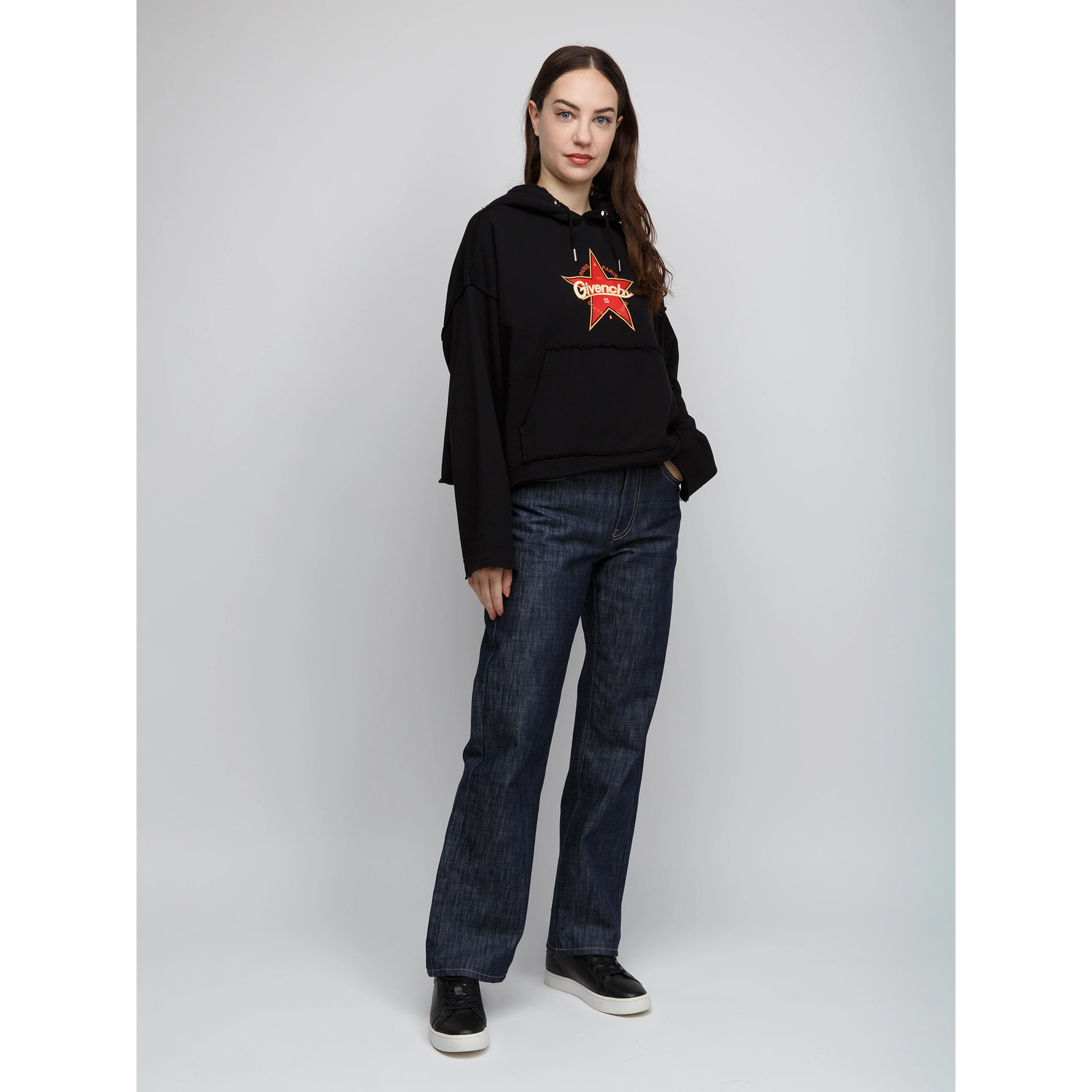 Black Cotton Hoodie
