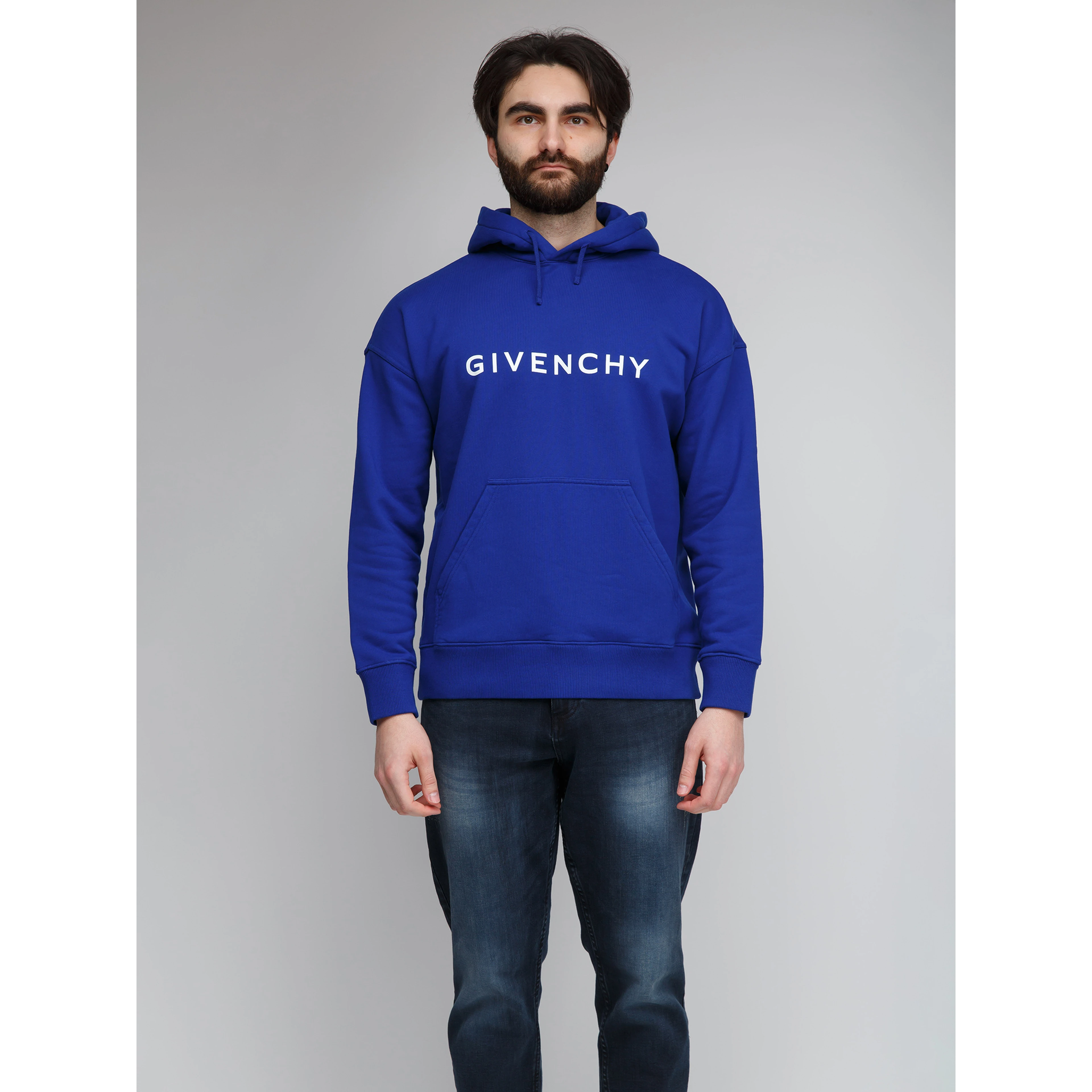 Blue Cotton Hoodie