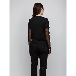 Black Cotton Long Sleeve T-Shirt