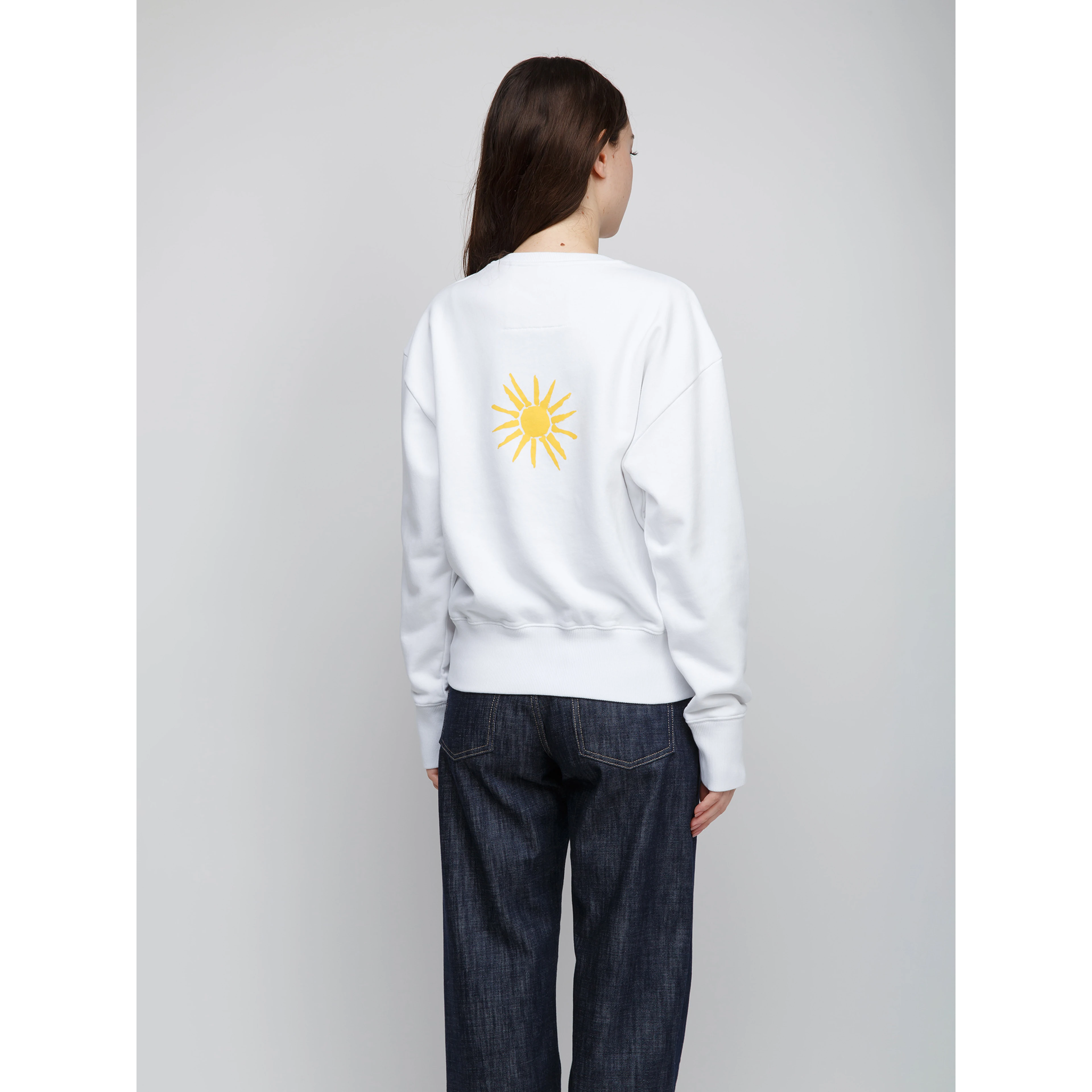 White Cotton Sweatshirt
