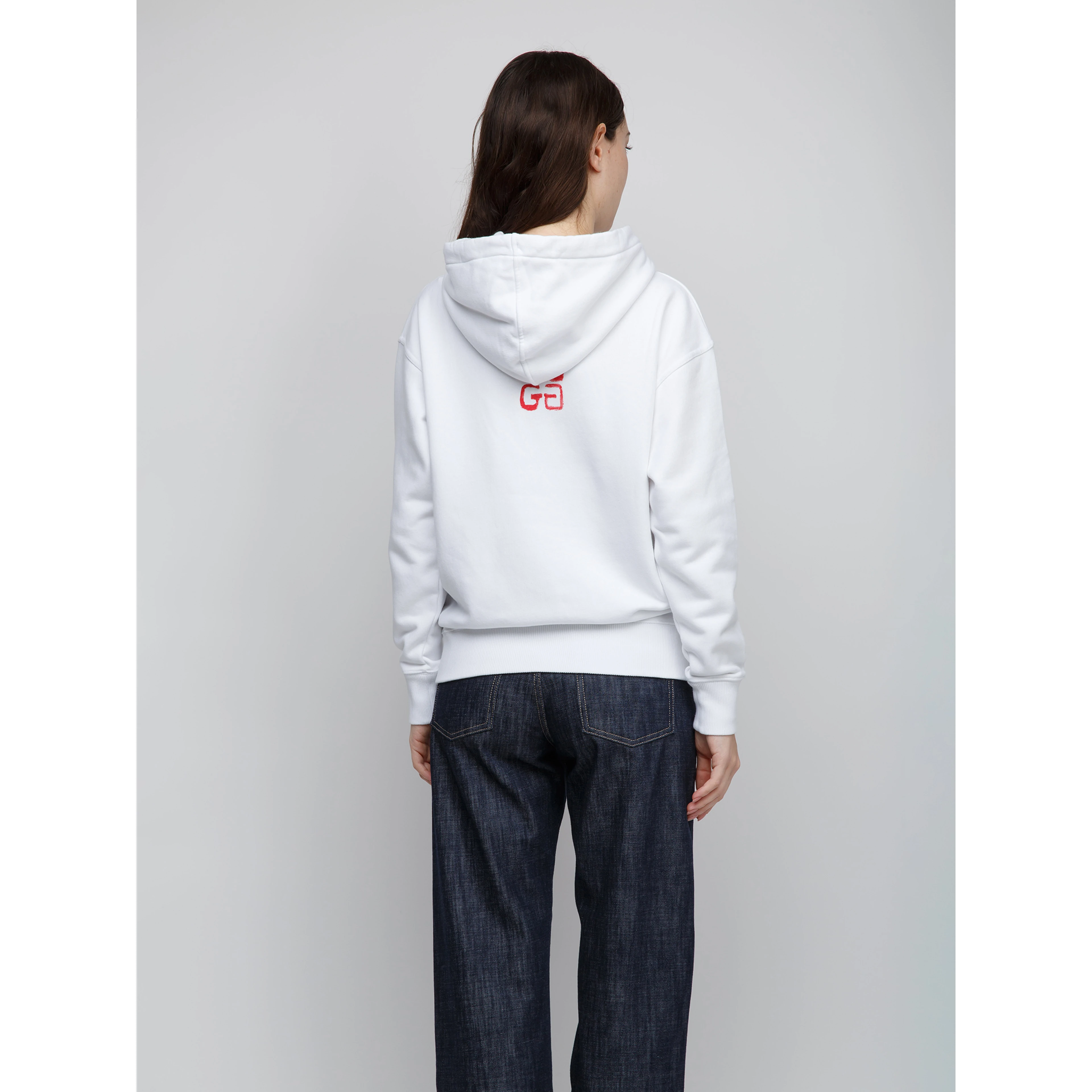 White Cotton Hoodie