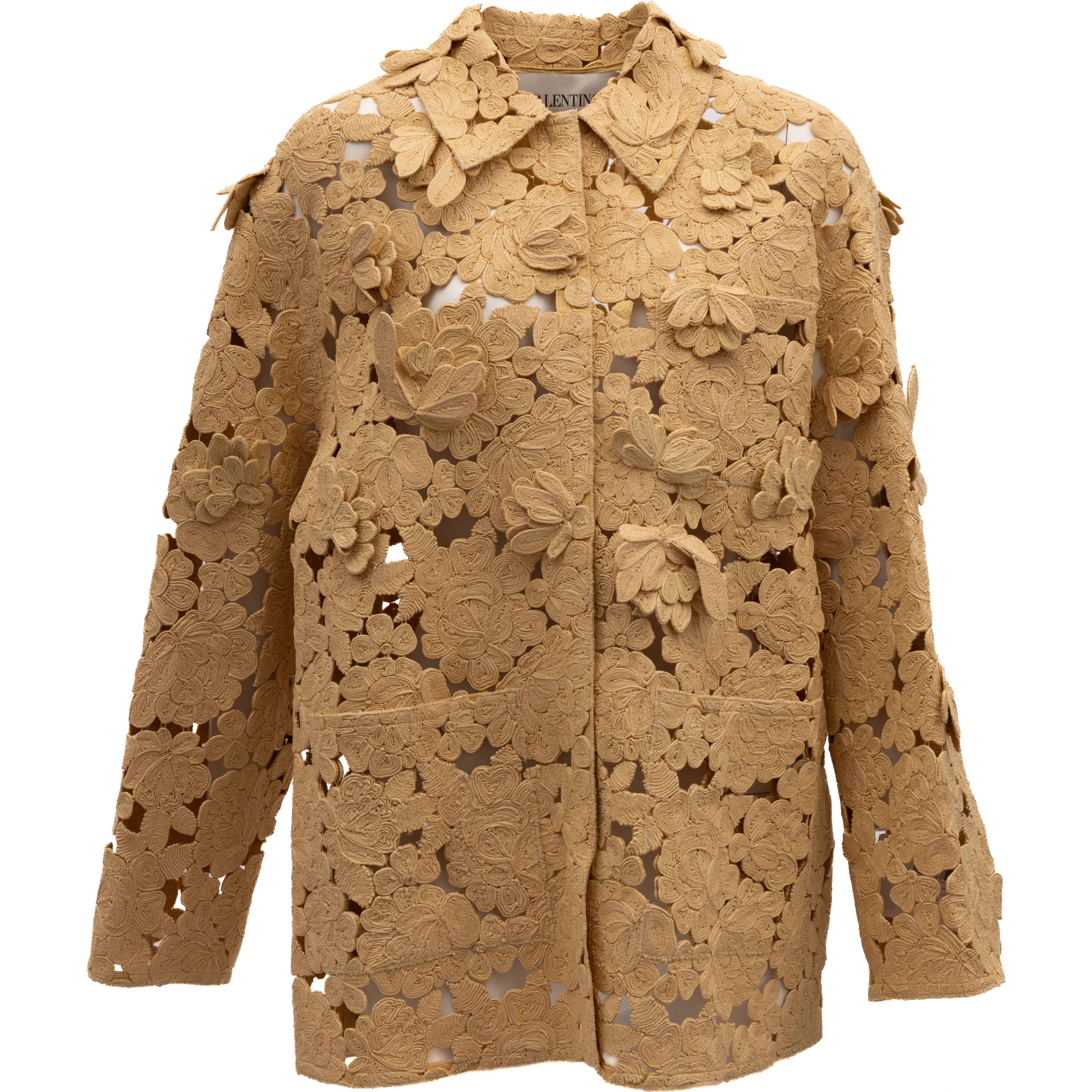 Beige Floral Lace Jacket