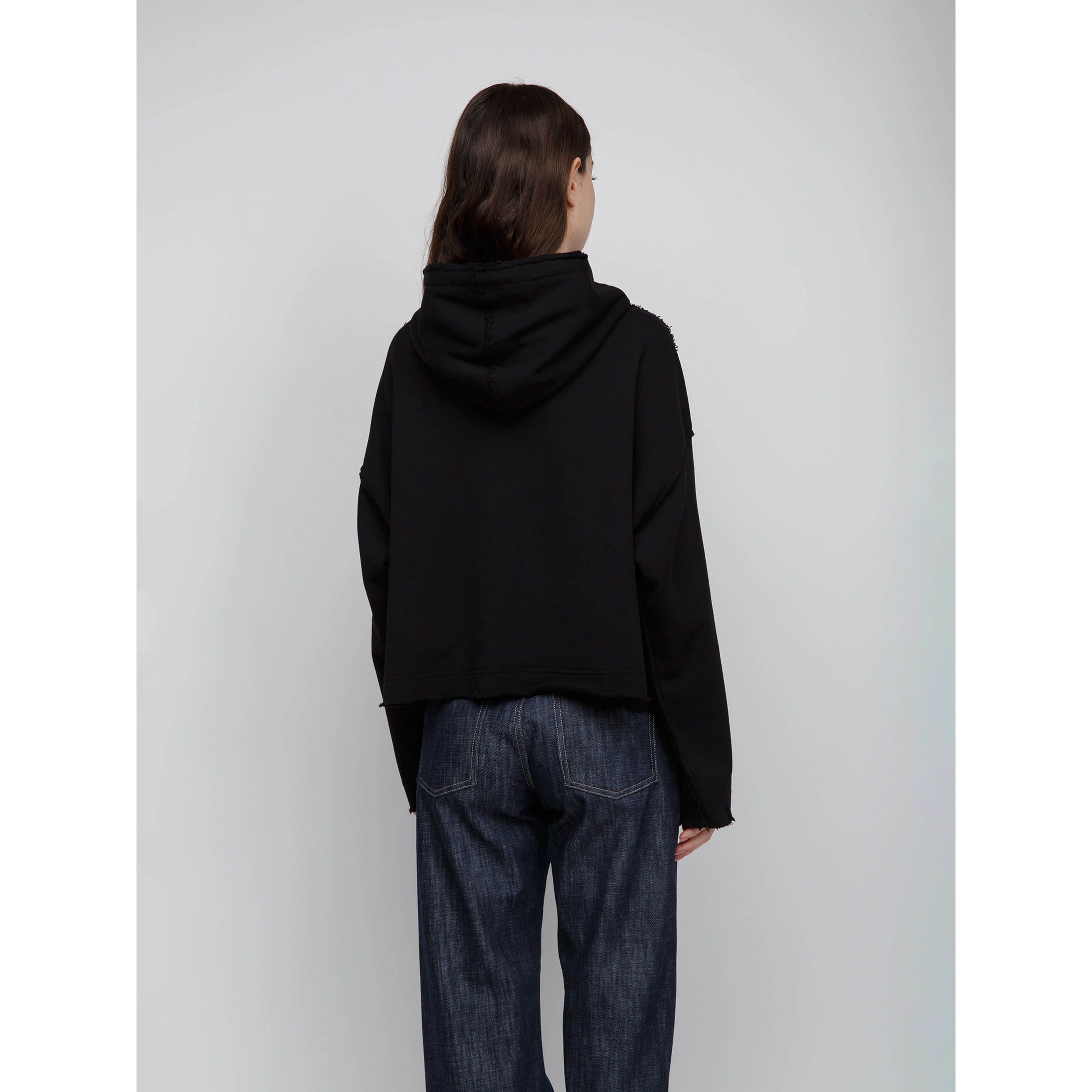Black Cotton Hoodie