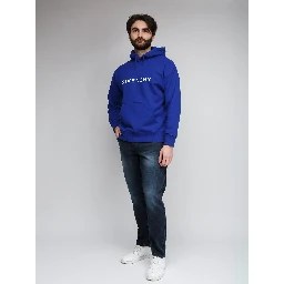Blue Cotton Hoodie
