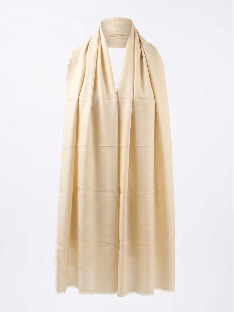 Beige Silk Scarf
