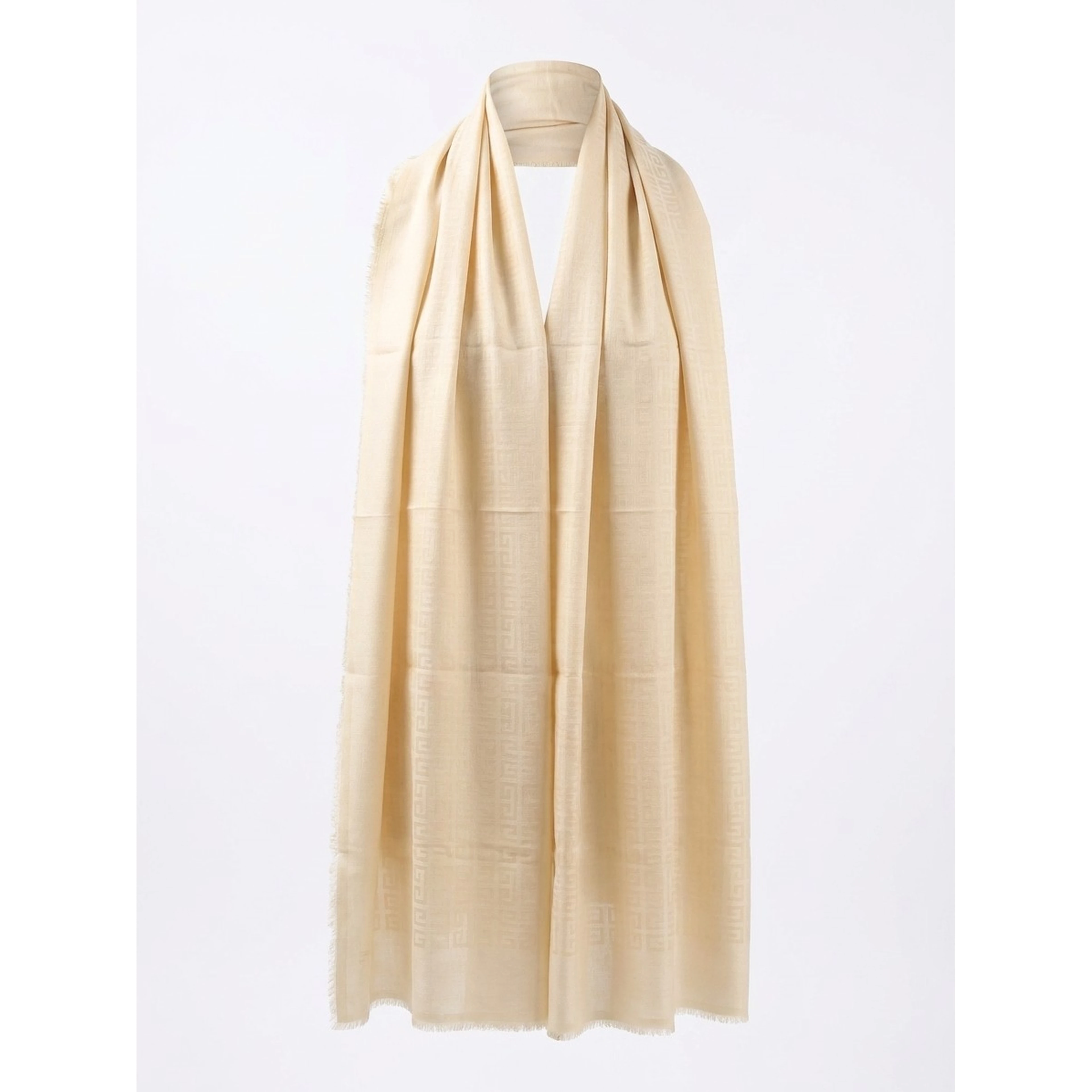 Beige Silk Scarf