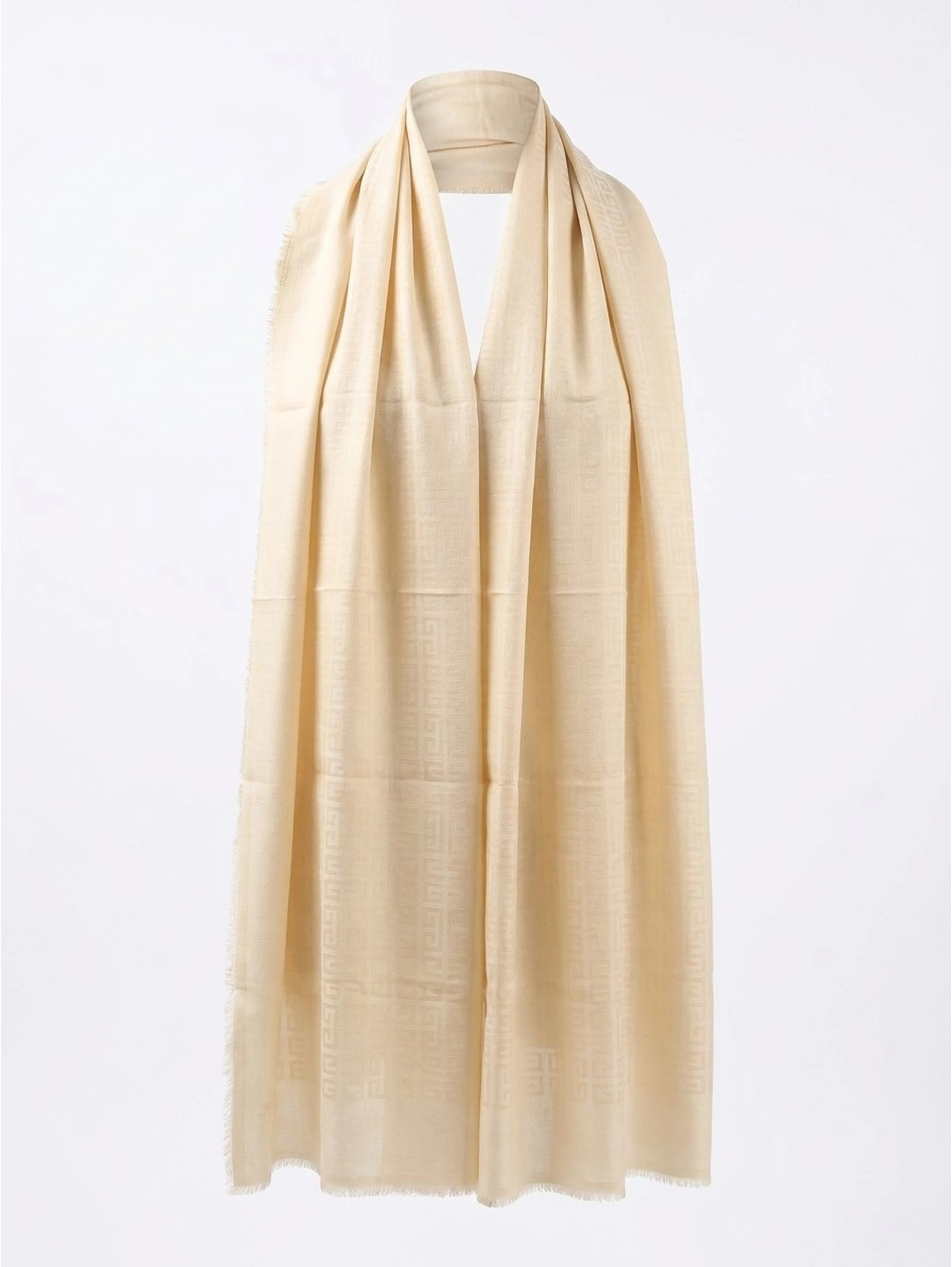 Beige Silk Scarf