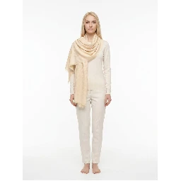 Beige Silk Scarf