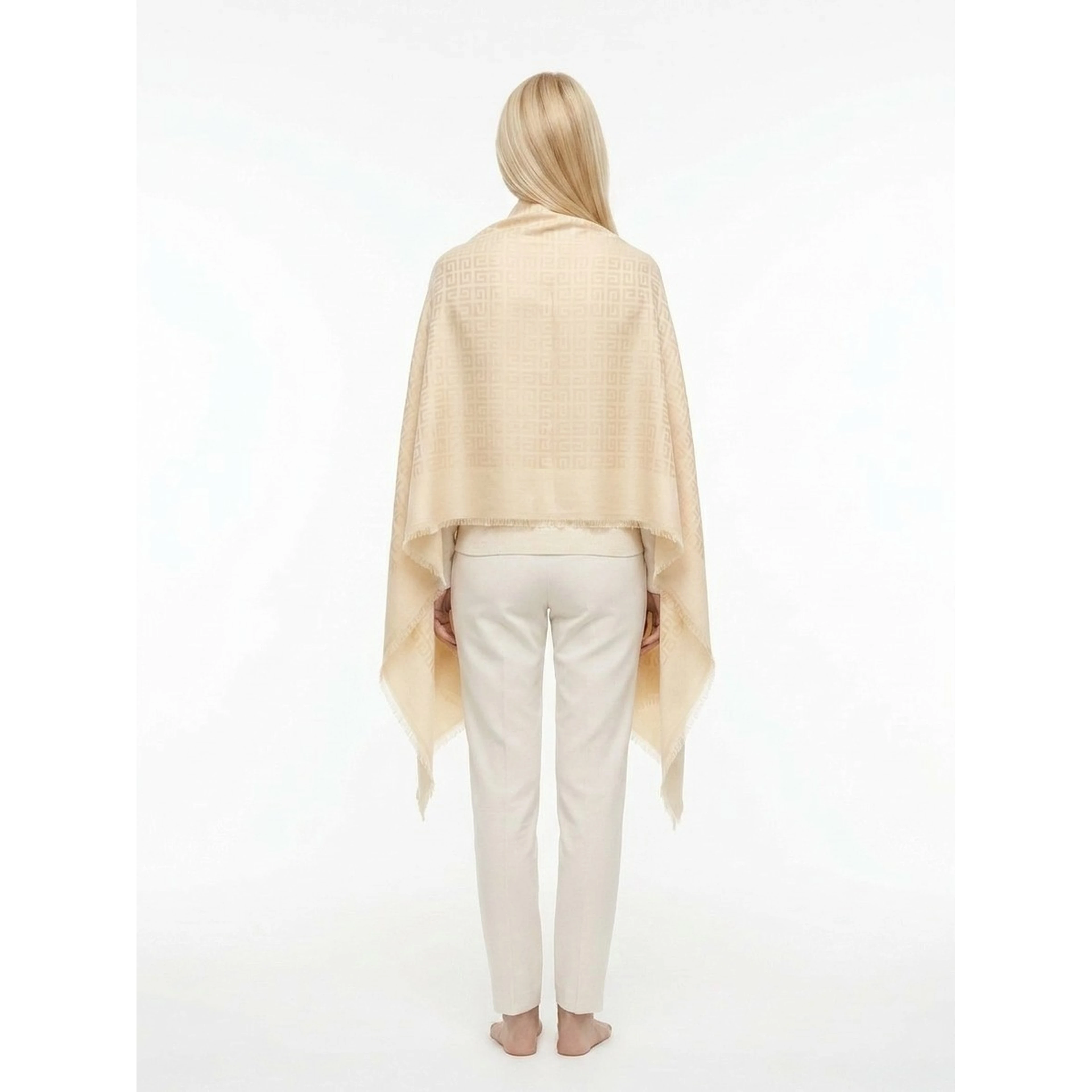 Beige Silk Scarf