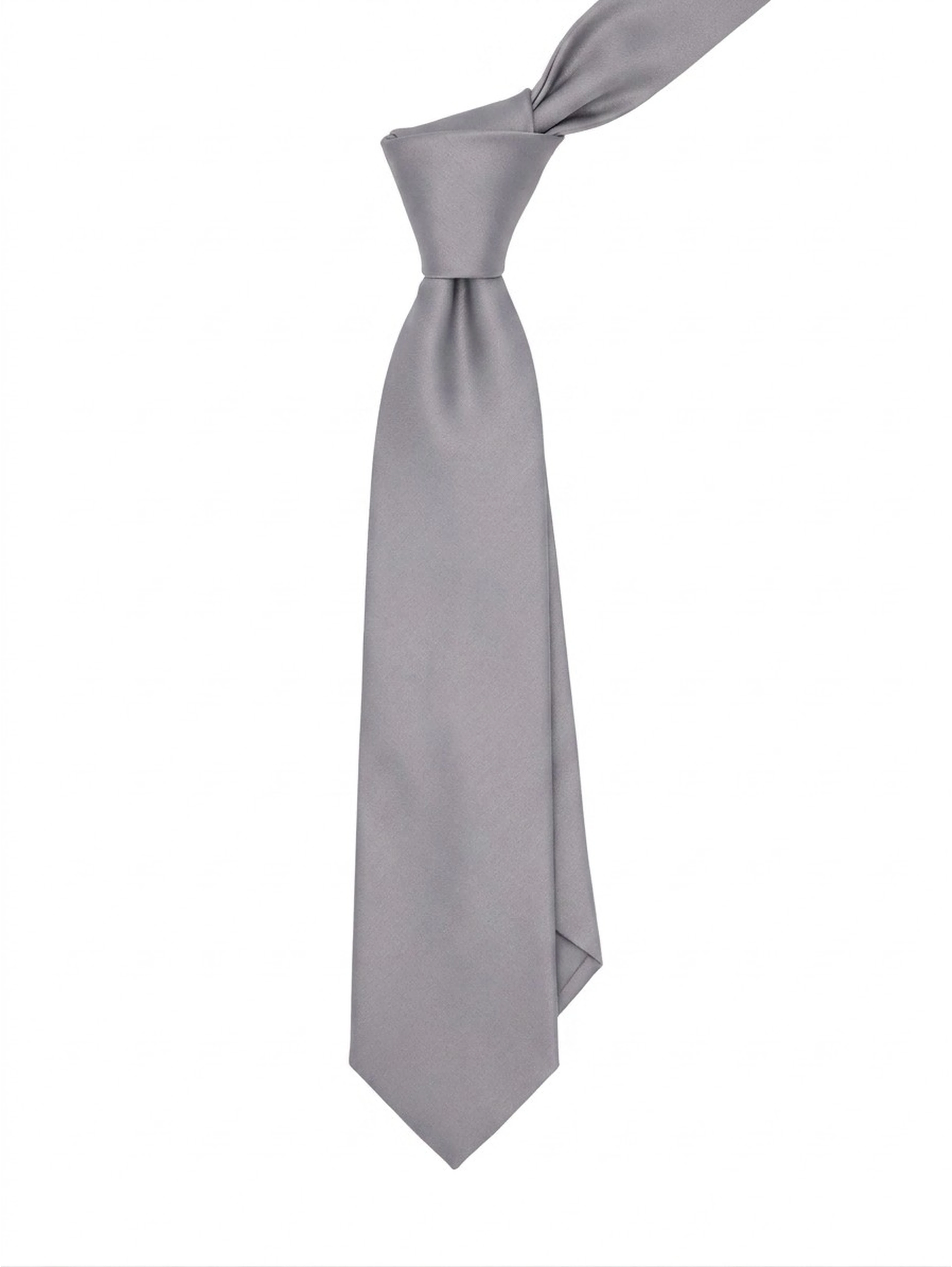 Gray Silk Tie