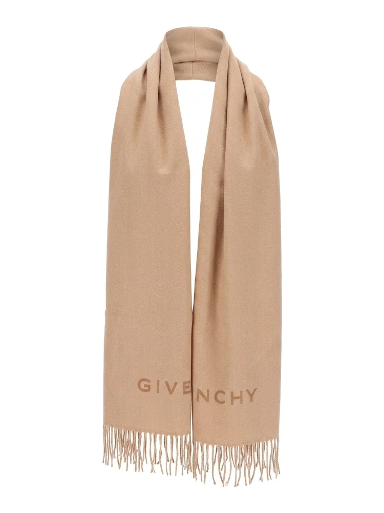 Beige Virgin Wool Scarf