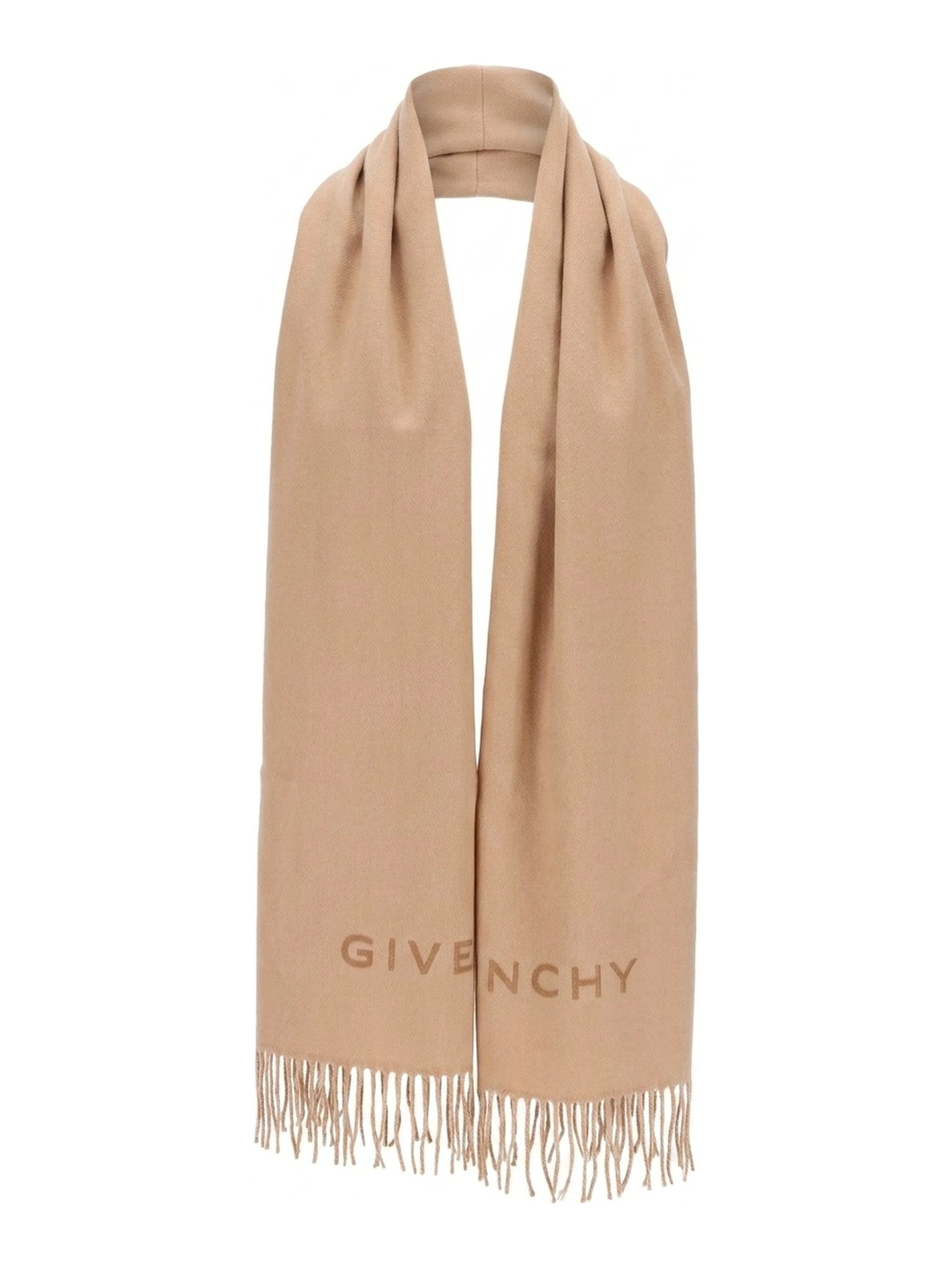 Beige Virgin Wool Scarf