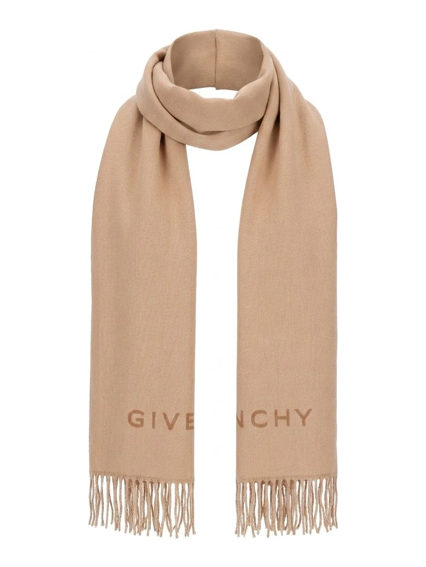 Beige Virgin Wool Scarf