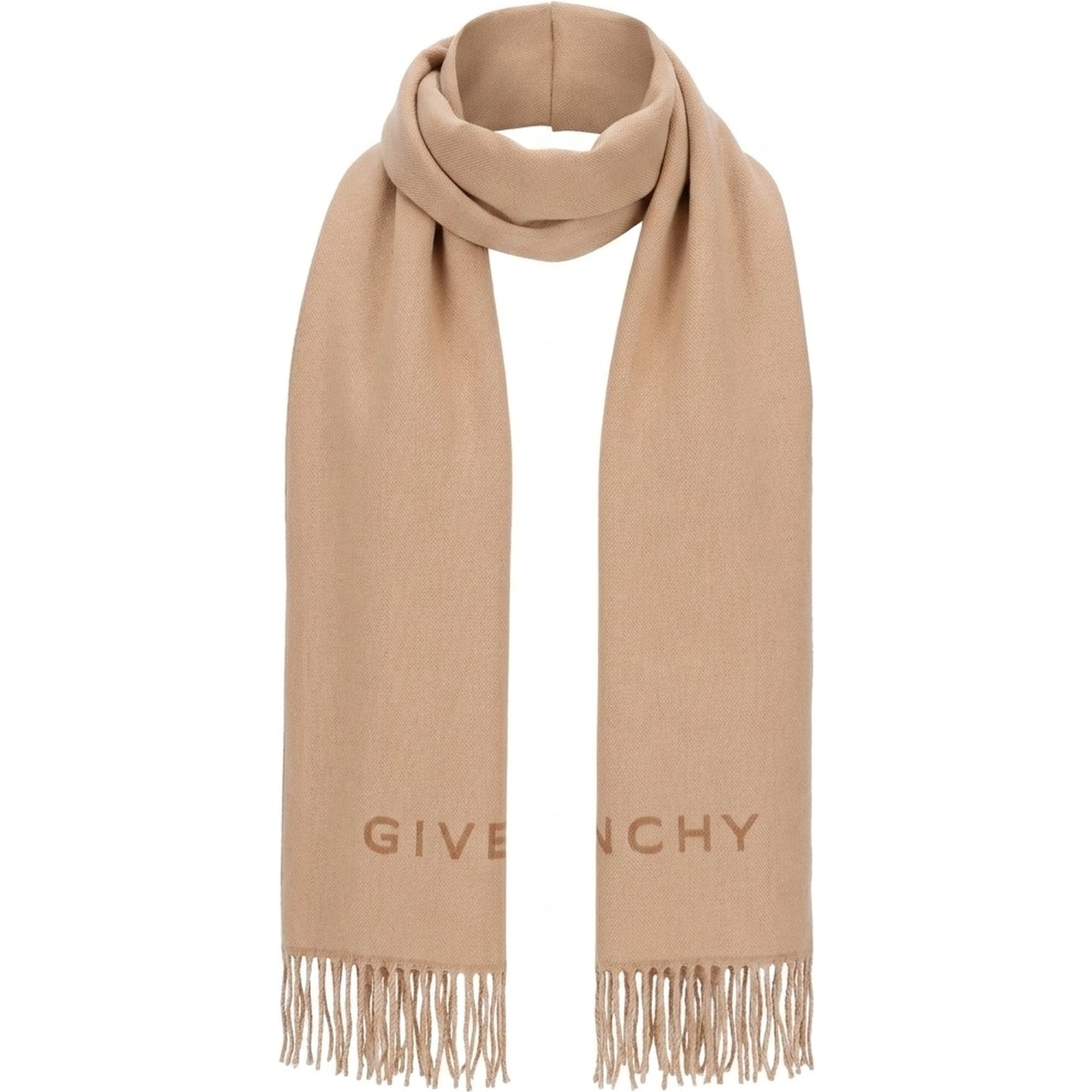 Beige Virgin Wool Scarf