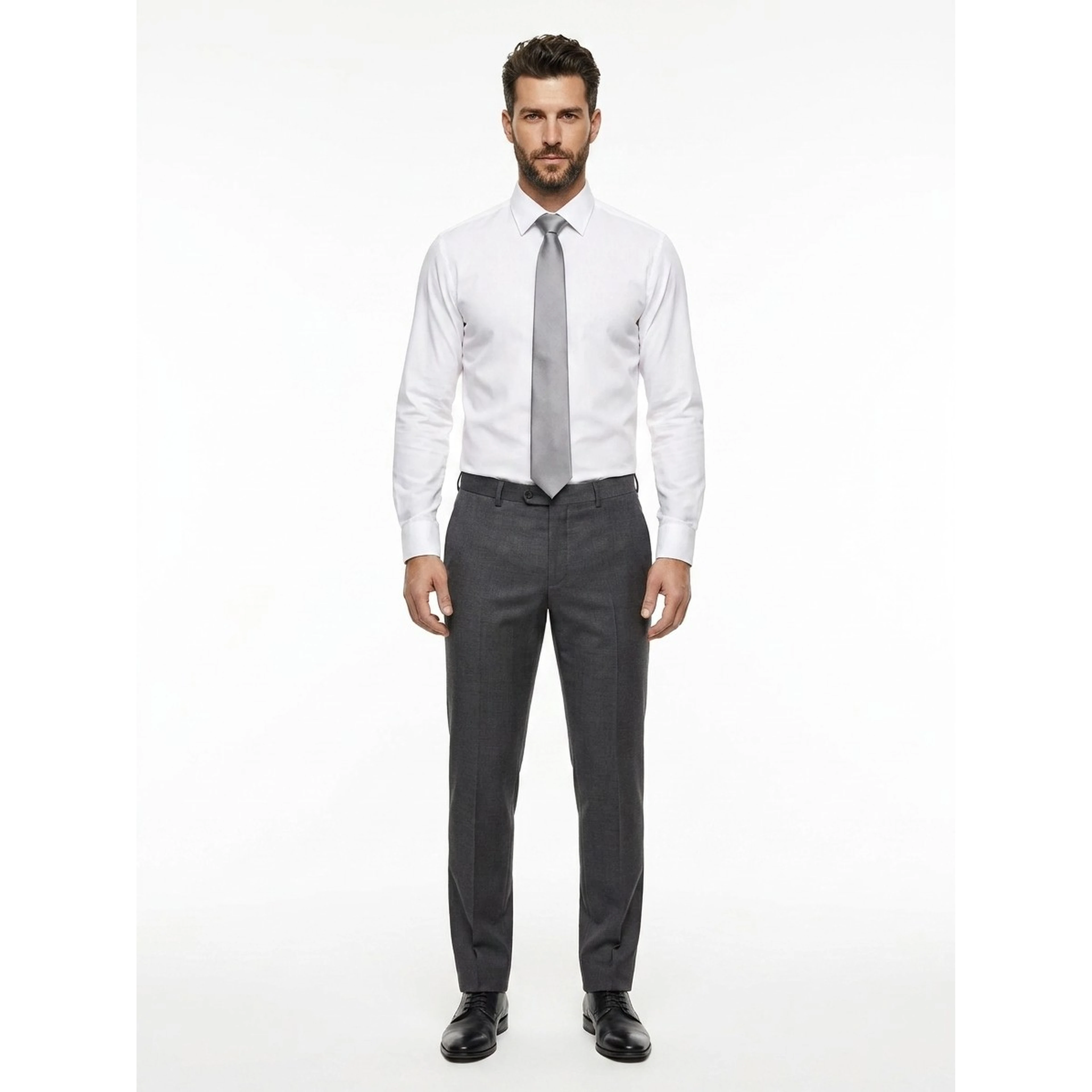 Gray Silk Tie