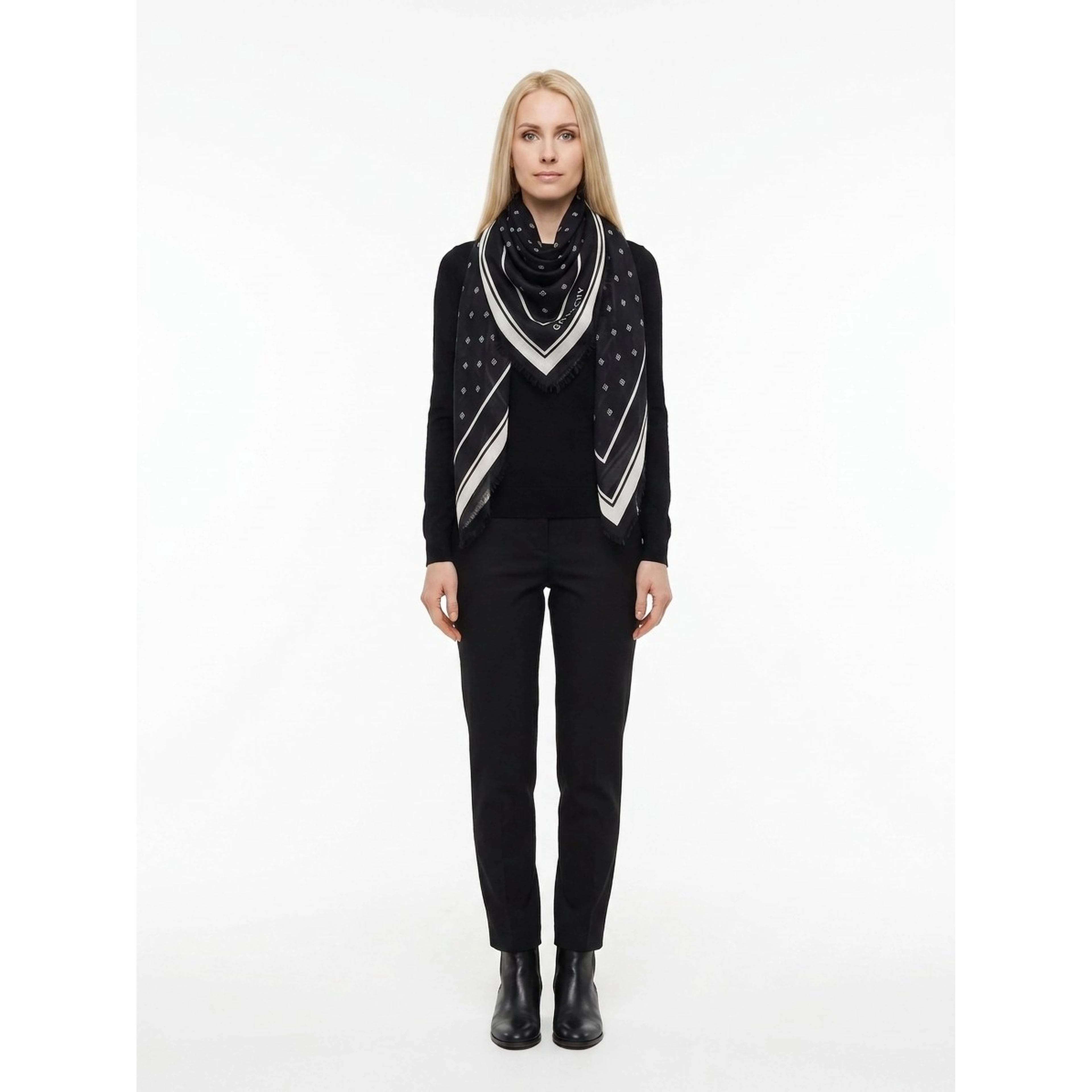 Bicolor Cashmere Scarf