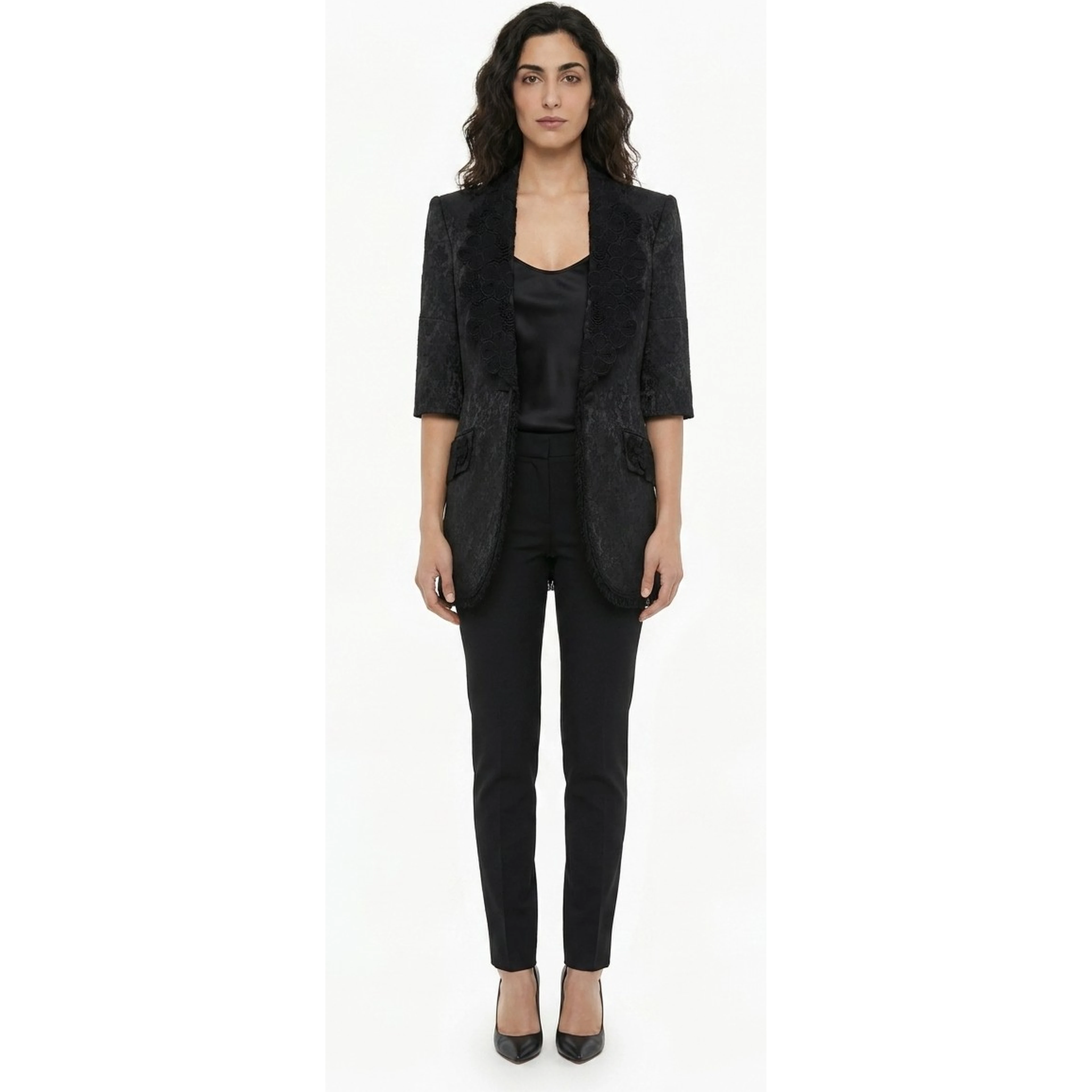 Black Silk Blazer