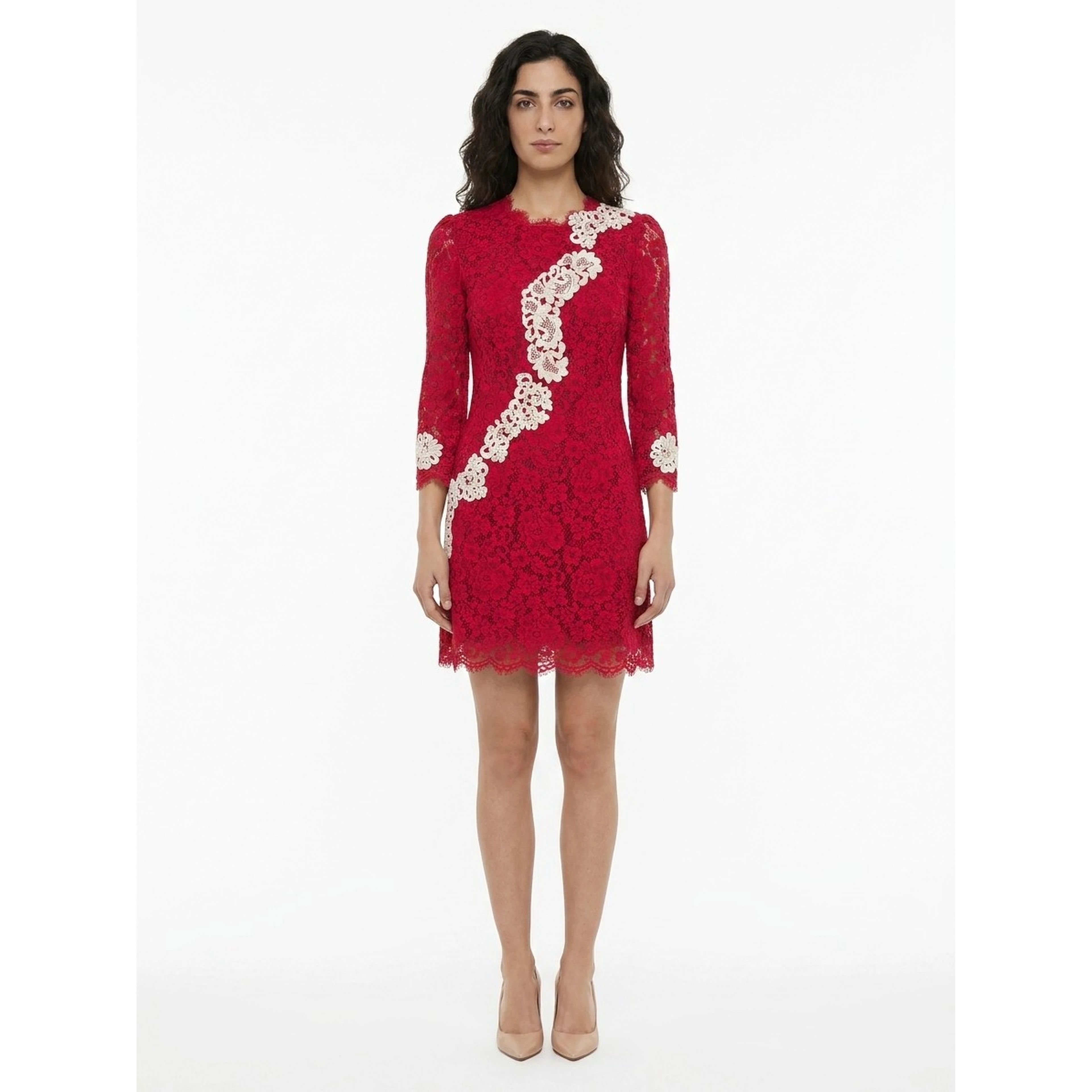 Bicolor Cotton Cocktail Dress