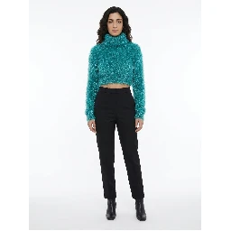 Blue Polyamide Turtleneck