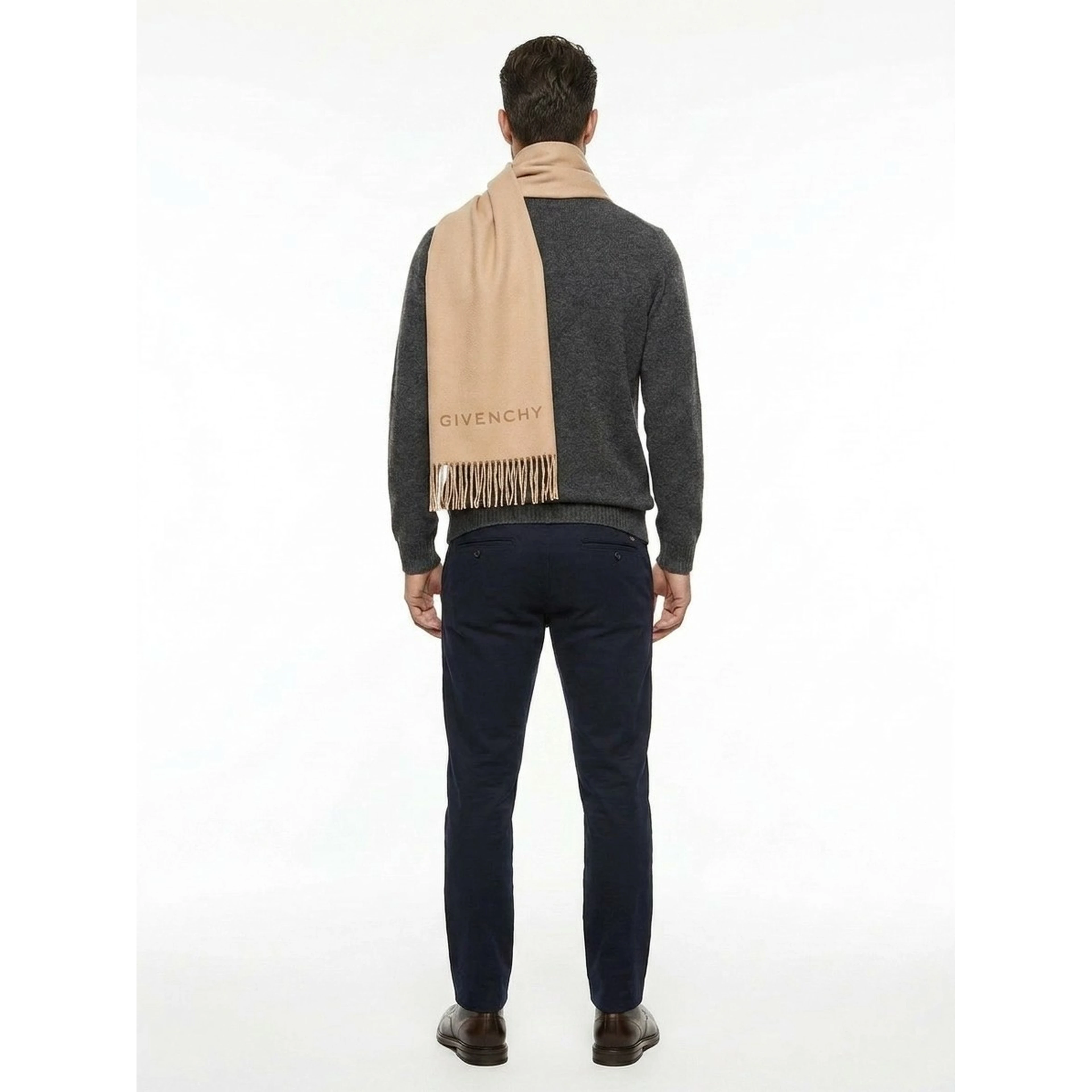 Beige Virgin Wool Scarf
