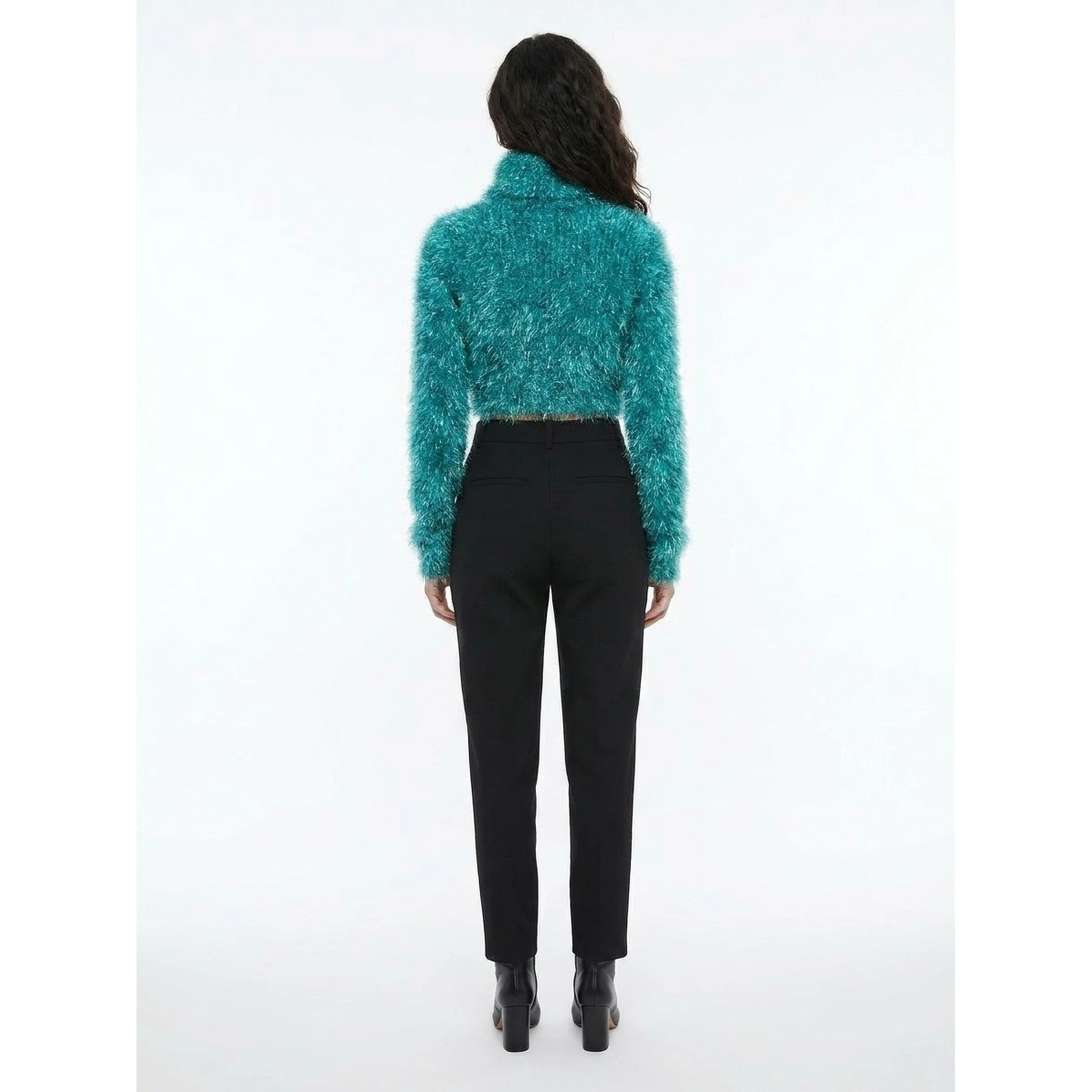 Blue Polyamide Turtleneck