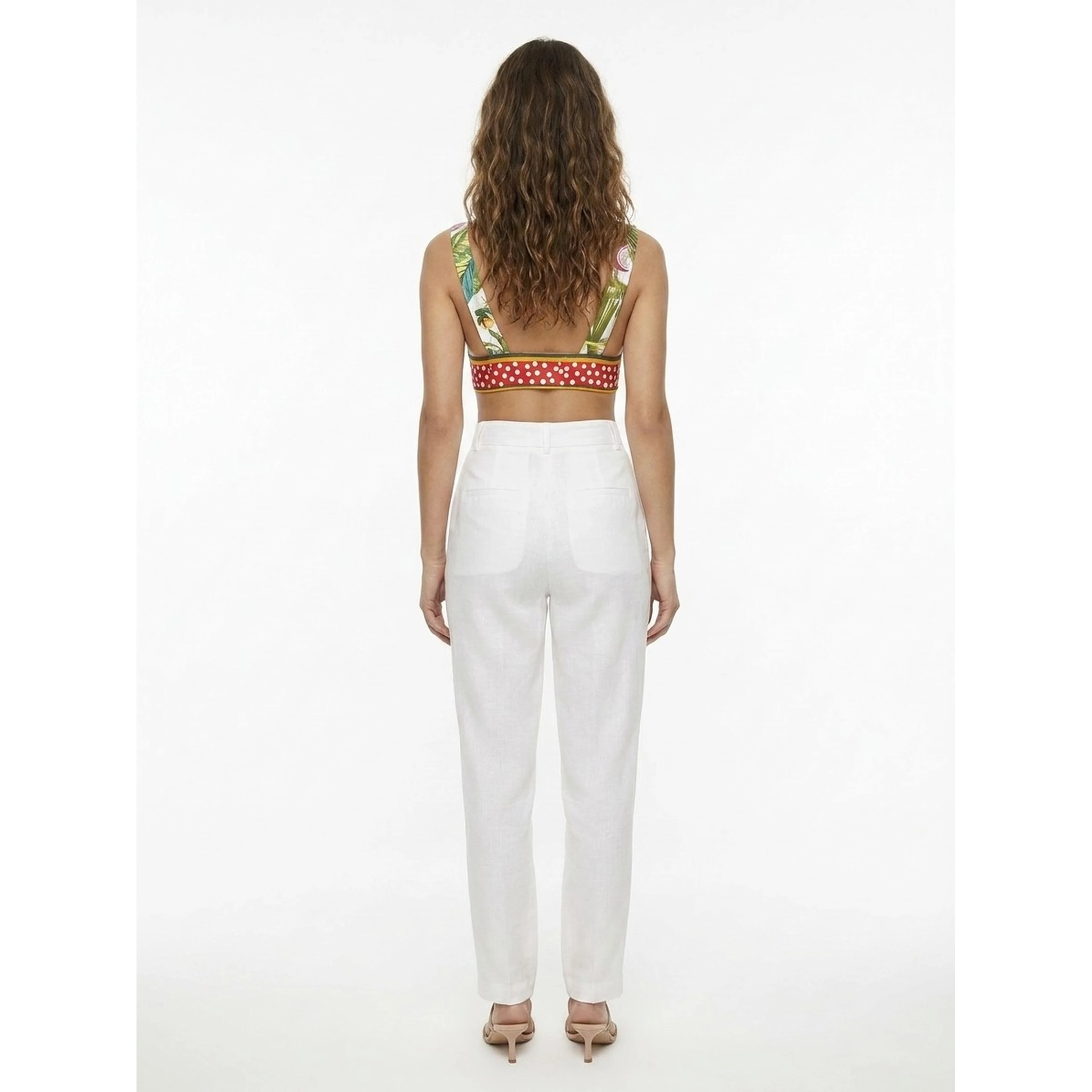 Multicolor Silk Sleeveles T-Shirt
