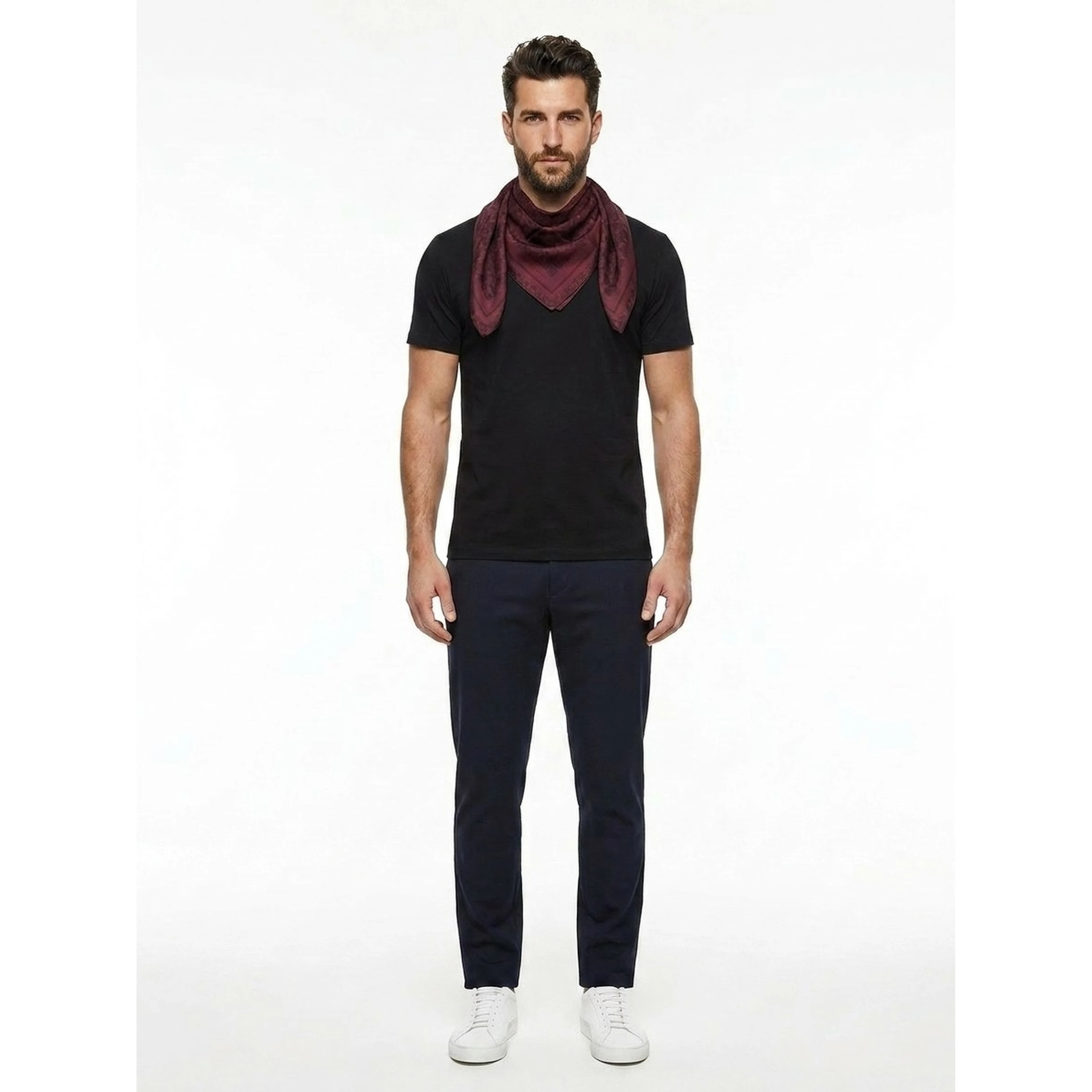 Burgundy Silk Pocket Square