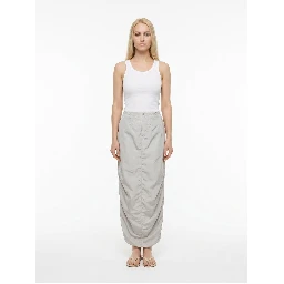 Gray Polyamide Long Skirt