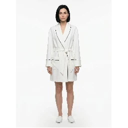 White Elastane Robe