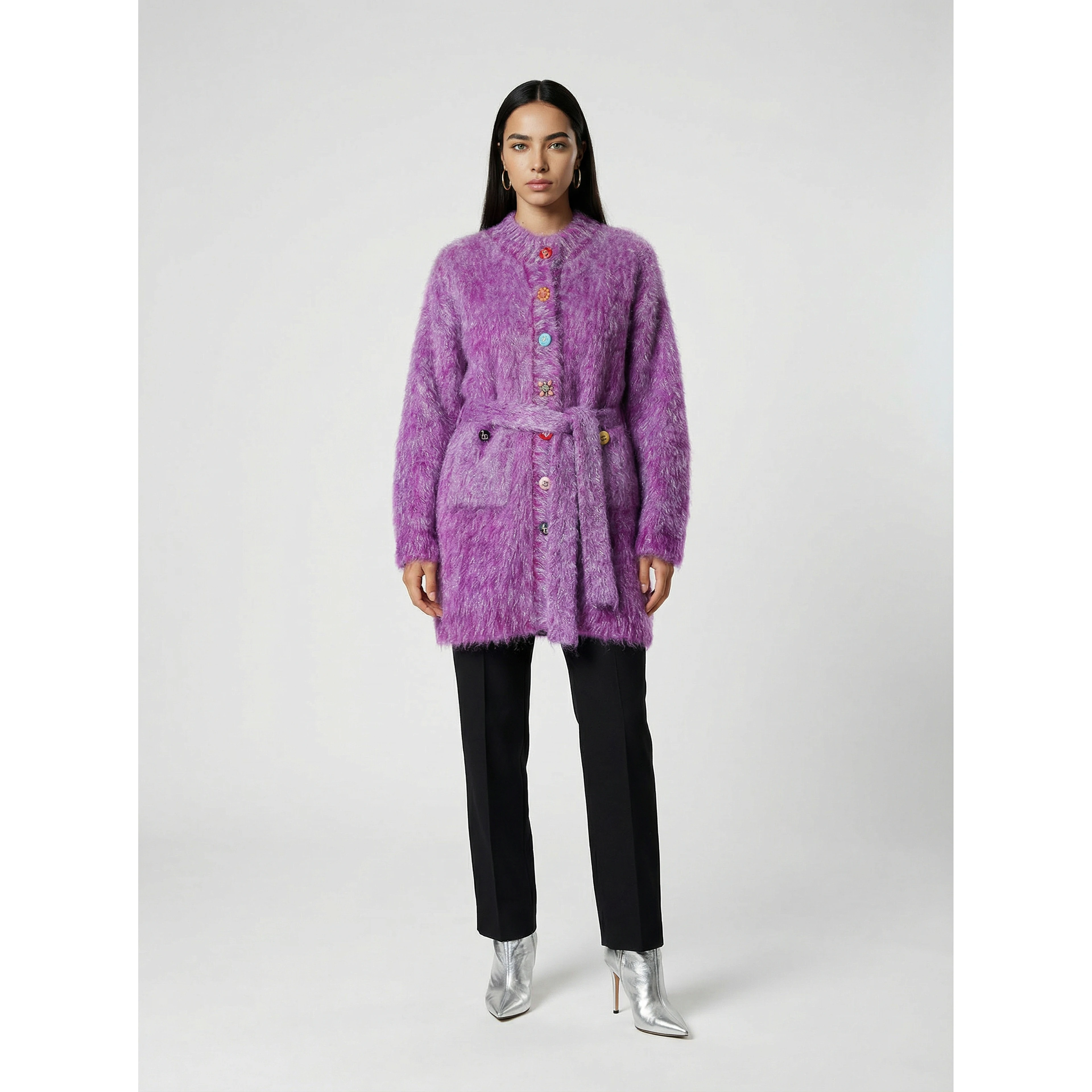 Multicolor Polyamide Cardigan