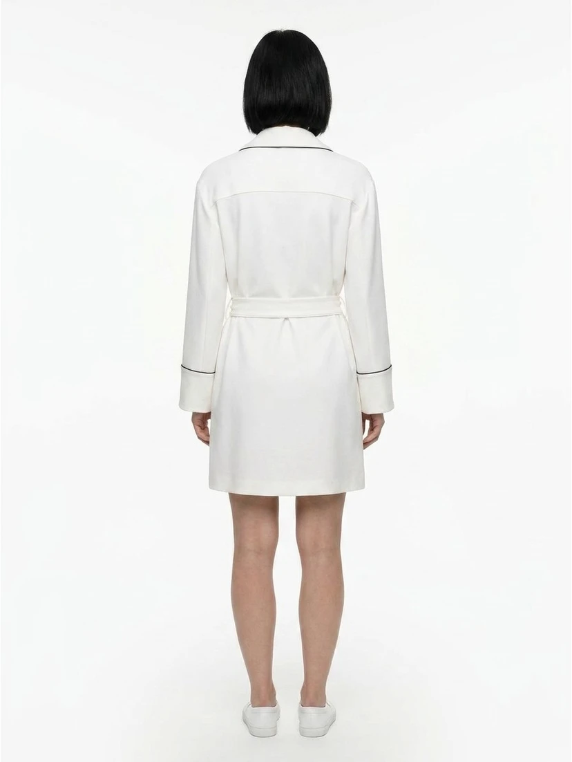 White Elastane Robe