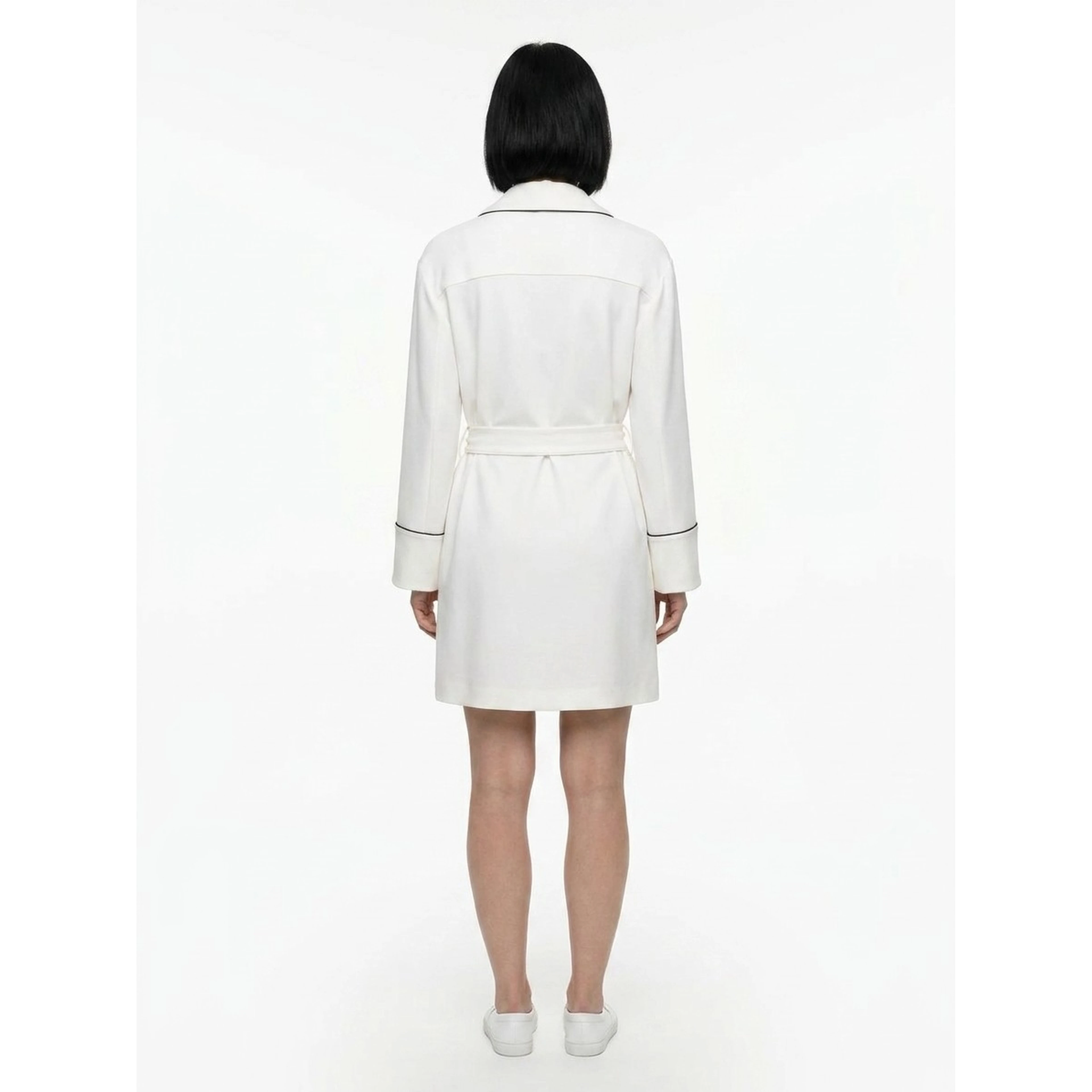 White Elastane Robe