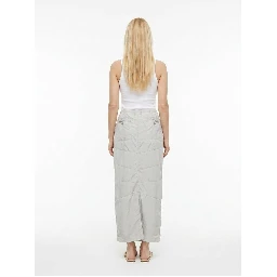 Gray Polyamide Long Skirt