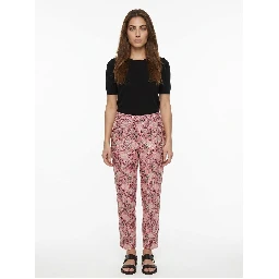 Multicolor Cotton Casual Pants