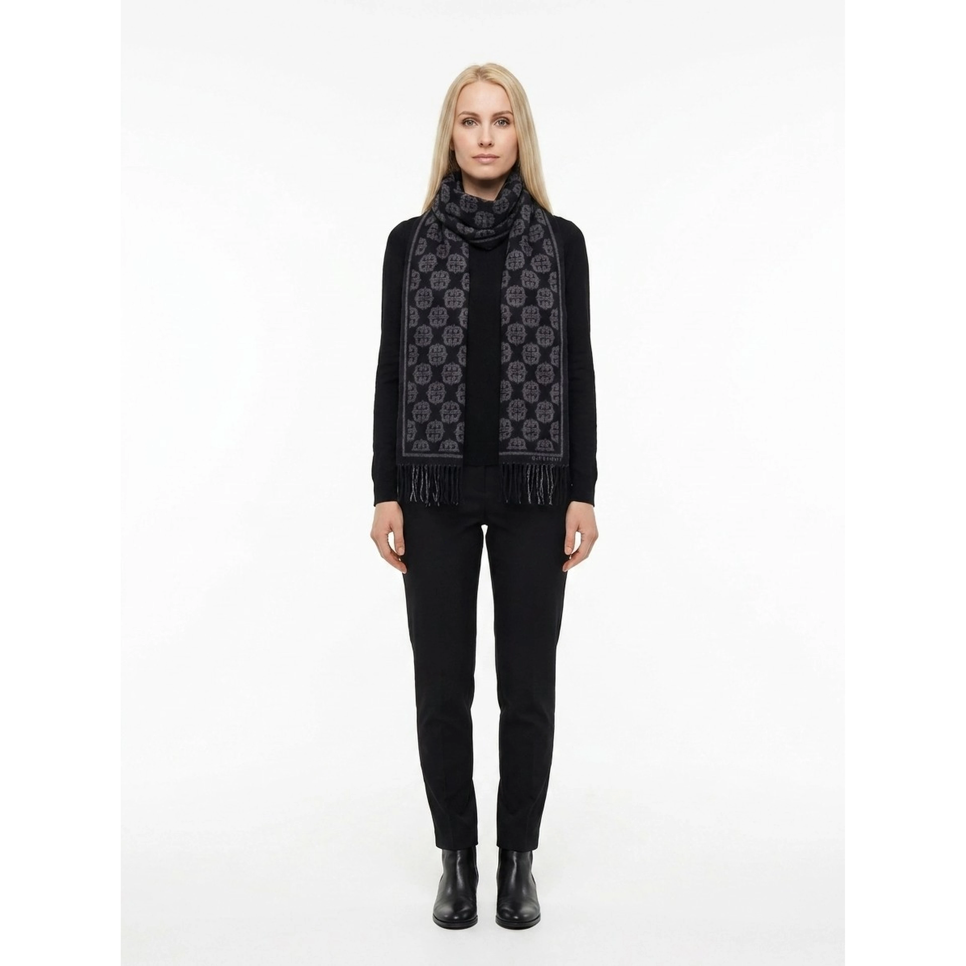 Black Wool Scarf