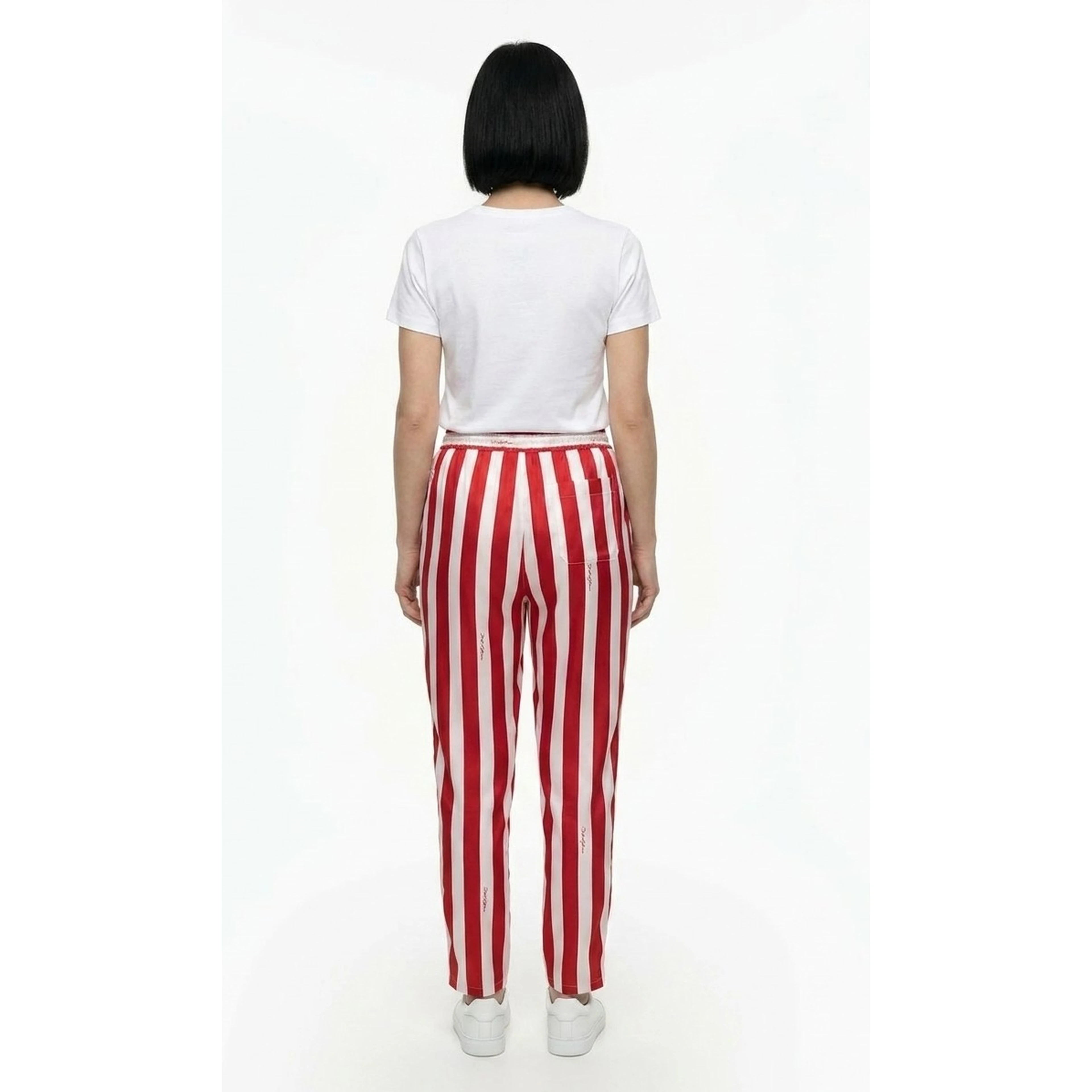 Multicolor Silk Casual Pants