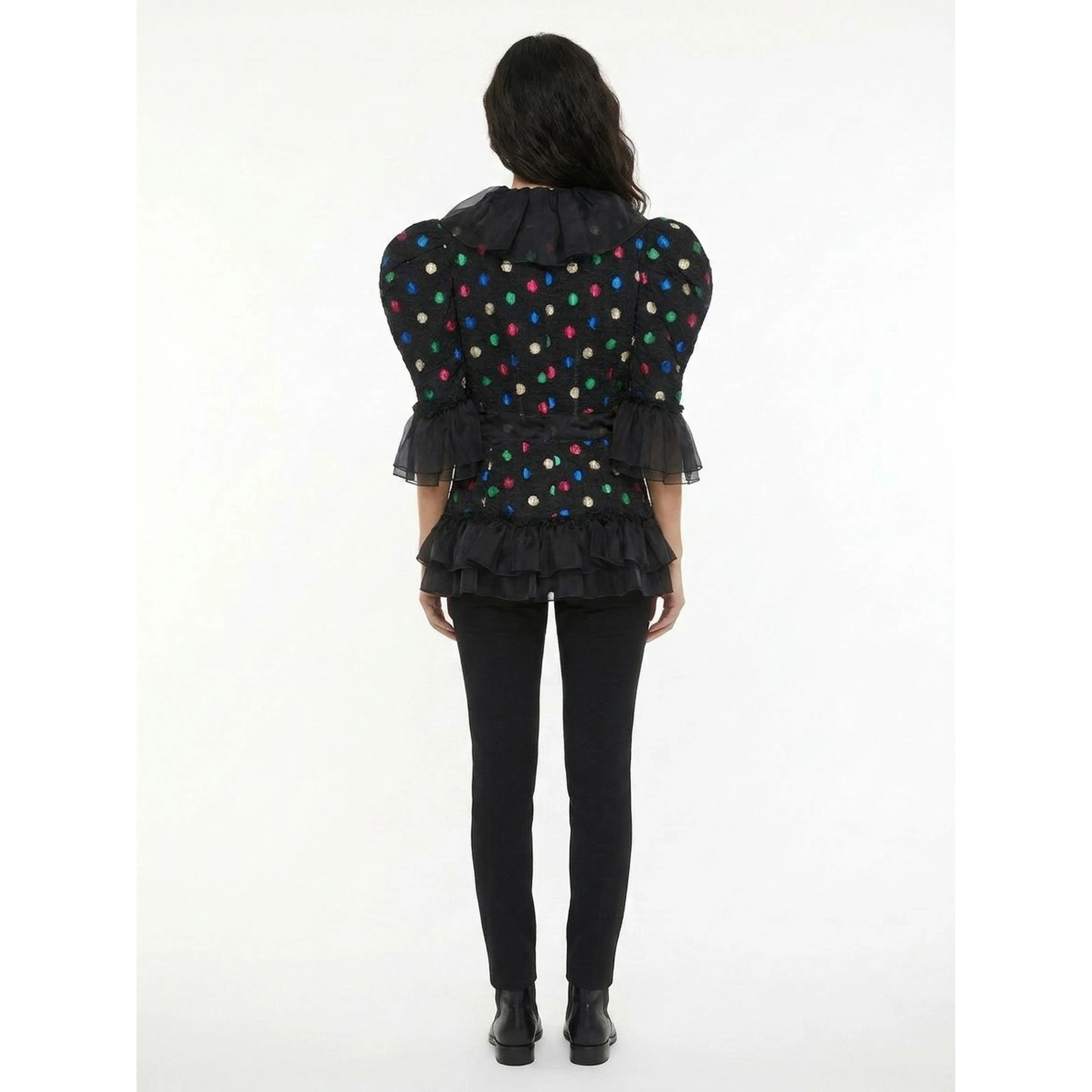 Multicolor Acetate Biker Jacket
