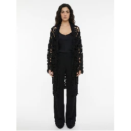 Black Virgin Wool Cardigan