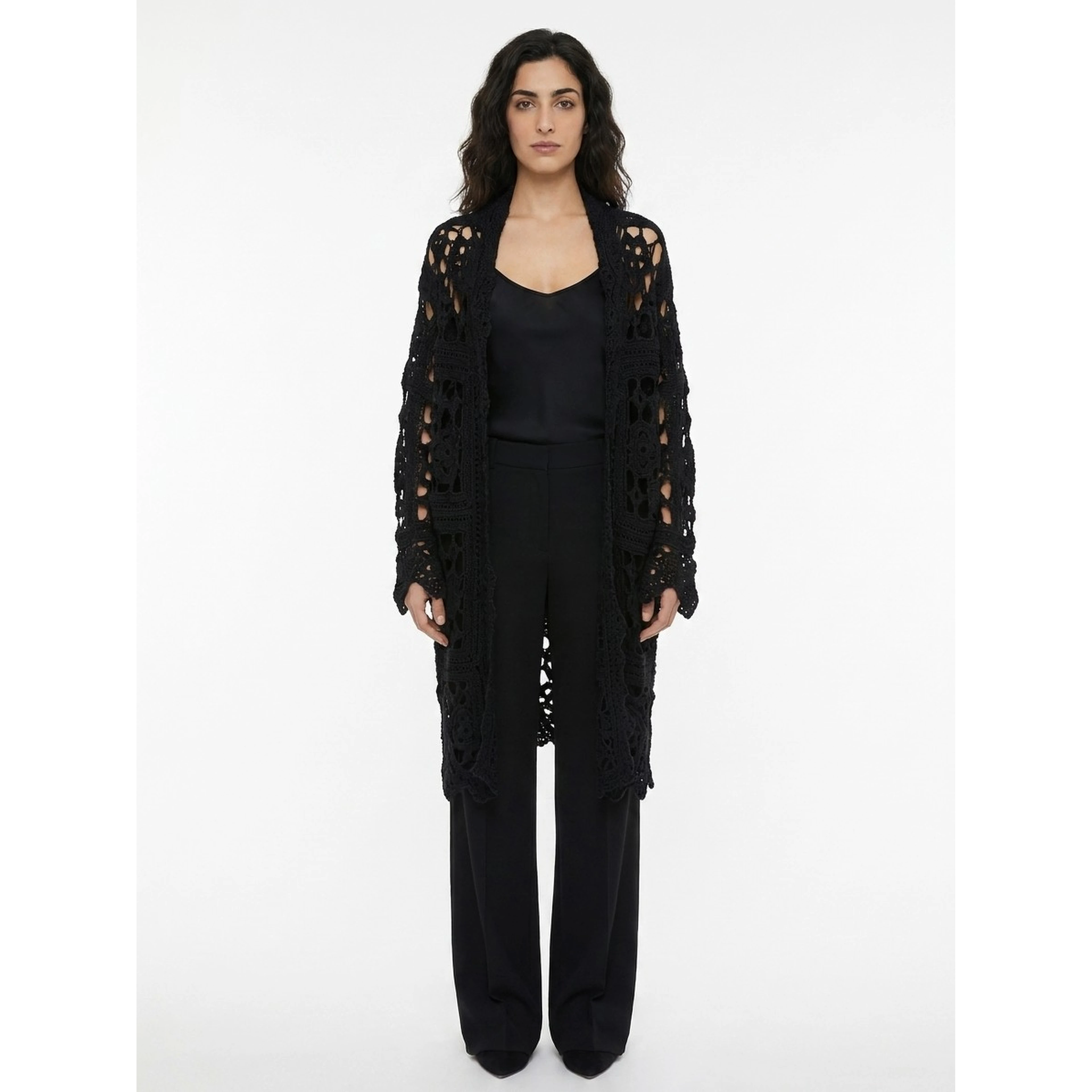 Black Virgin Wool Cardigan