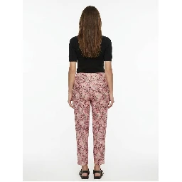 Multicolor Cotton Casual Pants
