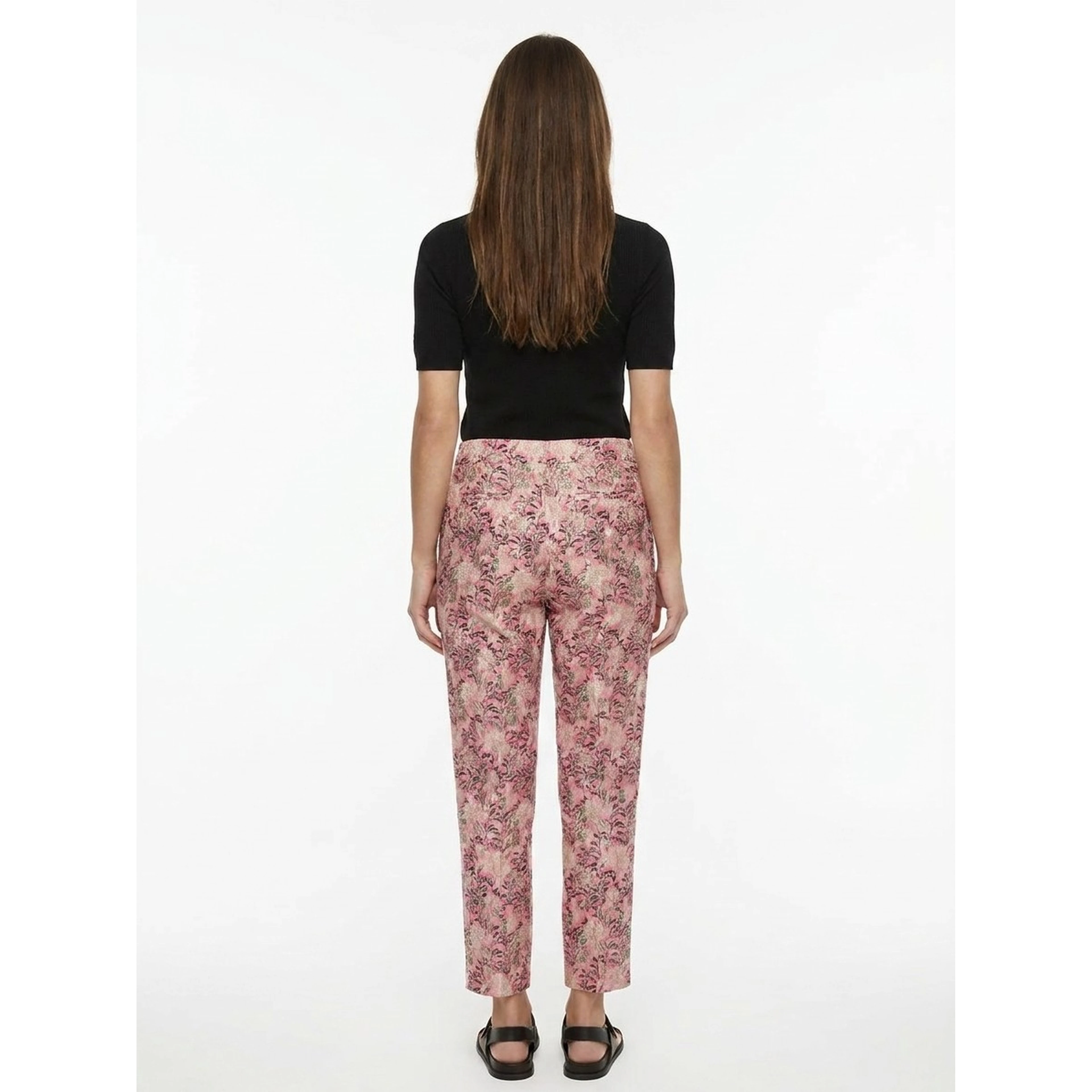 Multicolor Cotton Casual Pants